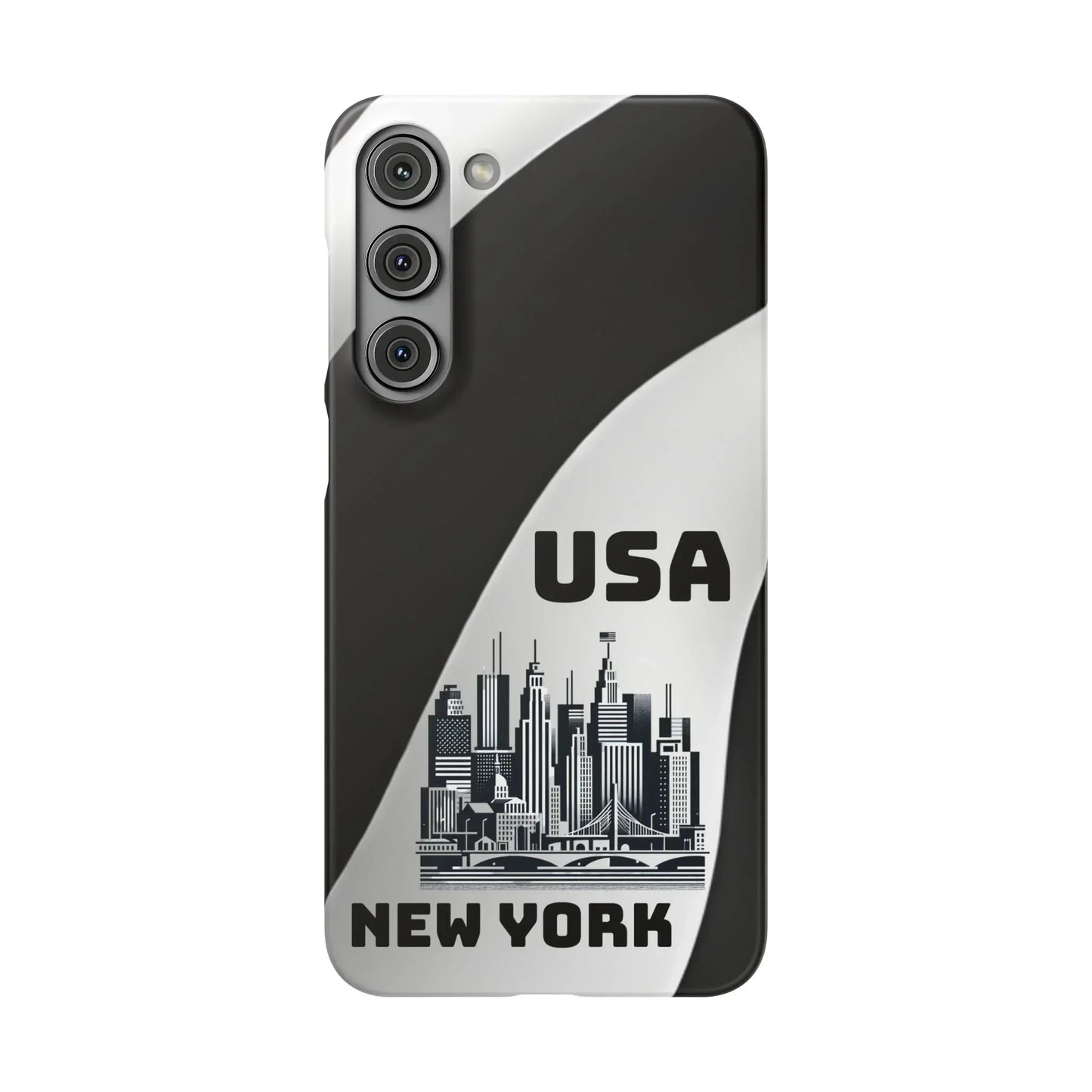 Monochrome New York City Skyline Phone Case for iPhone, Galaxy & Pixel - KarArmDesign