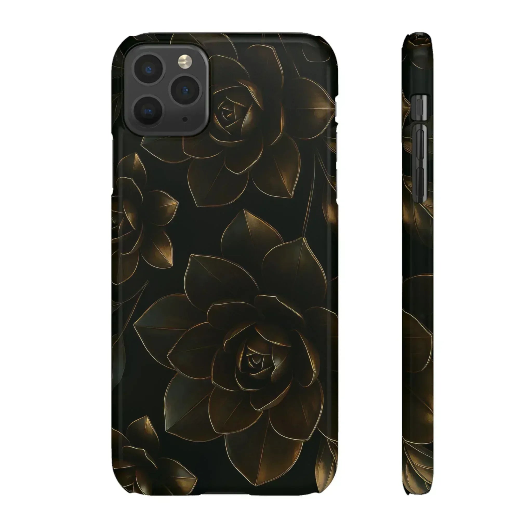Metal Flower Phone Case for iPhone 8-16 and Galaxy S20-S24 - KARARMDESIGN