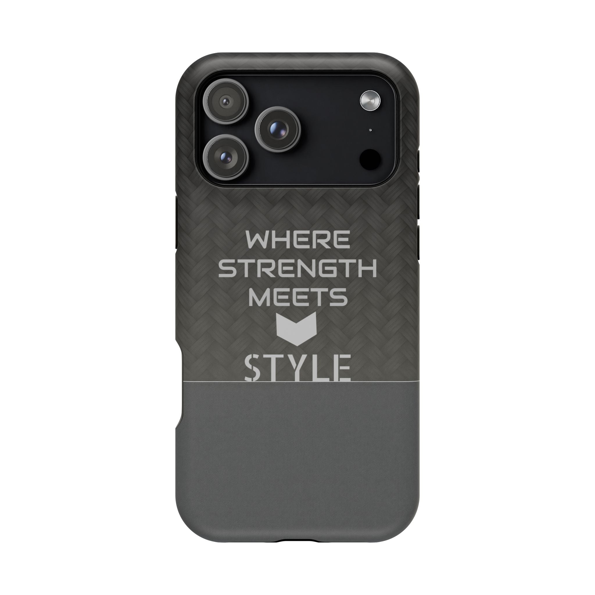 Gray Carbon Phone Case for iPhone 12-16 and Galaxy S21-S22