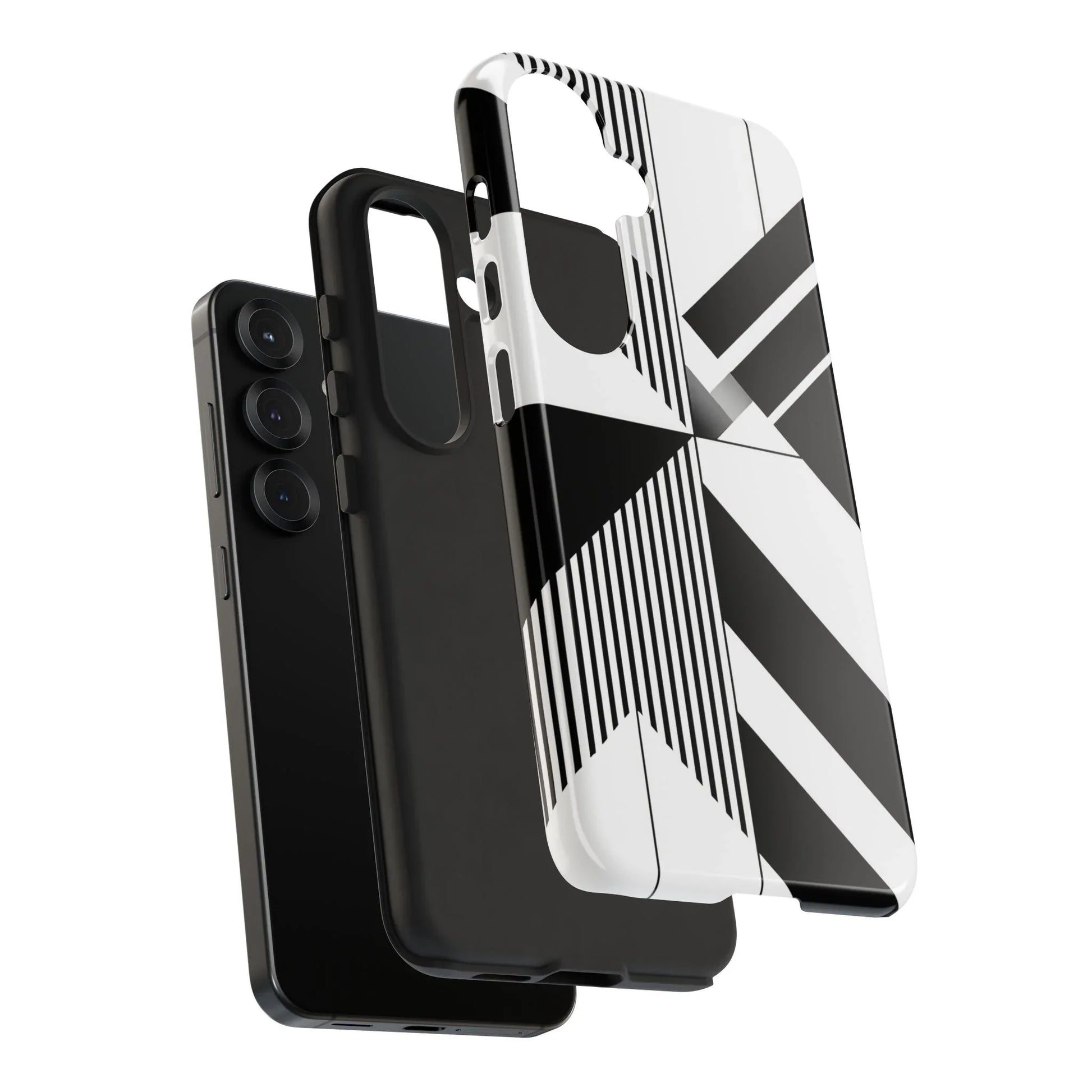 Monochrome Tough Phone Case for iPhone 11-16 and Galaxy S20–S25 - KARARMDESIGN