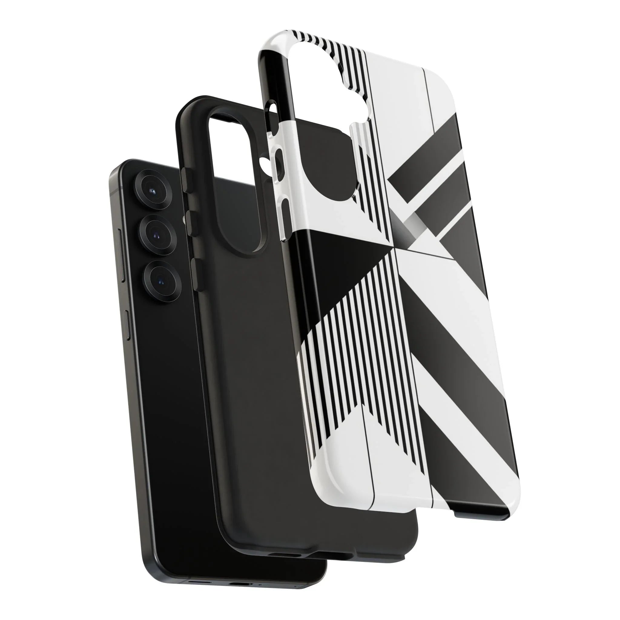 Monochrome Tough Phone Case for iPhone 11-16 and Galaxy S20–S25 - KARARMDESIGN