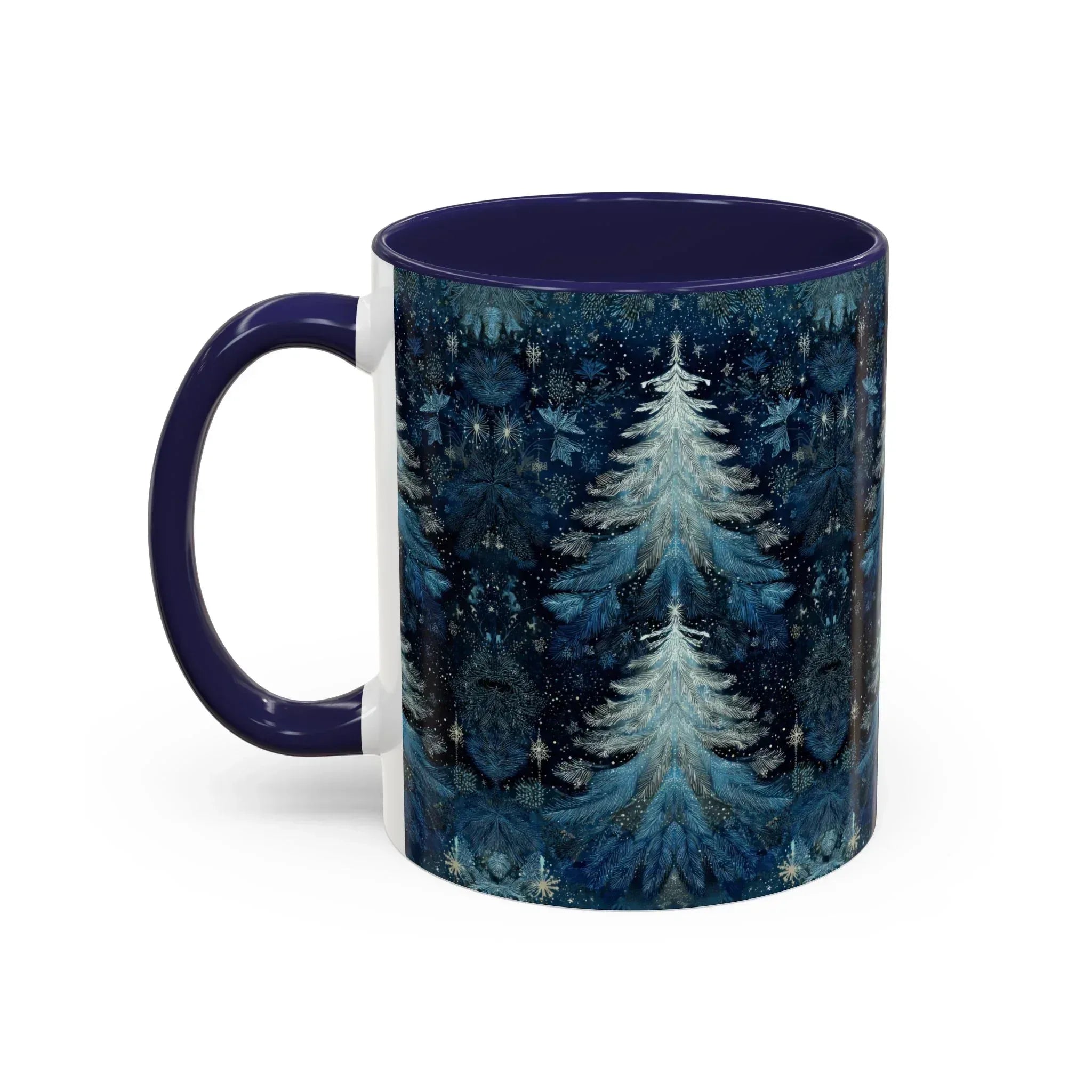 Blue Christmas Tree Accent Coffee Mug - KARARMDESIGN