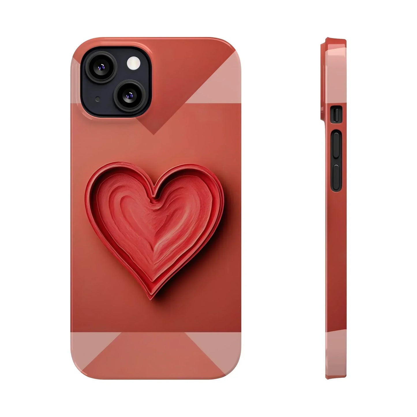 Heart Design Phone Case for iPhone X to 16 Series - KarArmDesign