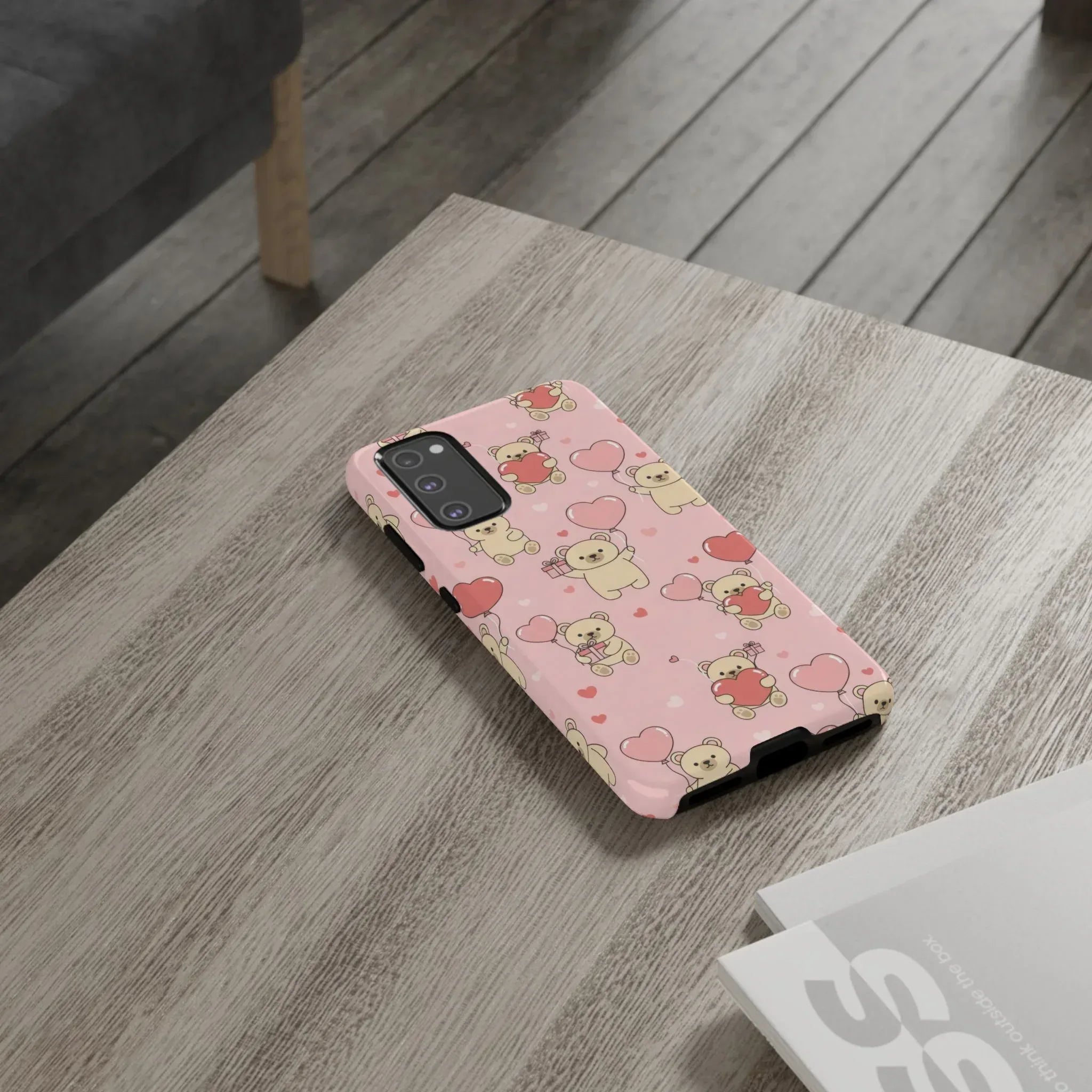 Teddy's Valentine Parade Phone Case for iPhone 11-17 and Galaxy S21-S25 - KARARMDESIGN