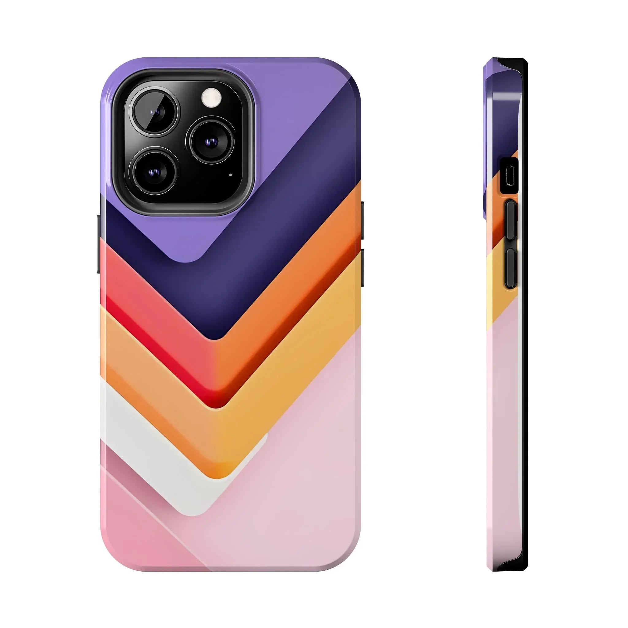 Vibrant Geometric Chevron Phone Case for iPhone and Galaxy - KARARMDESIGN