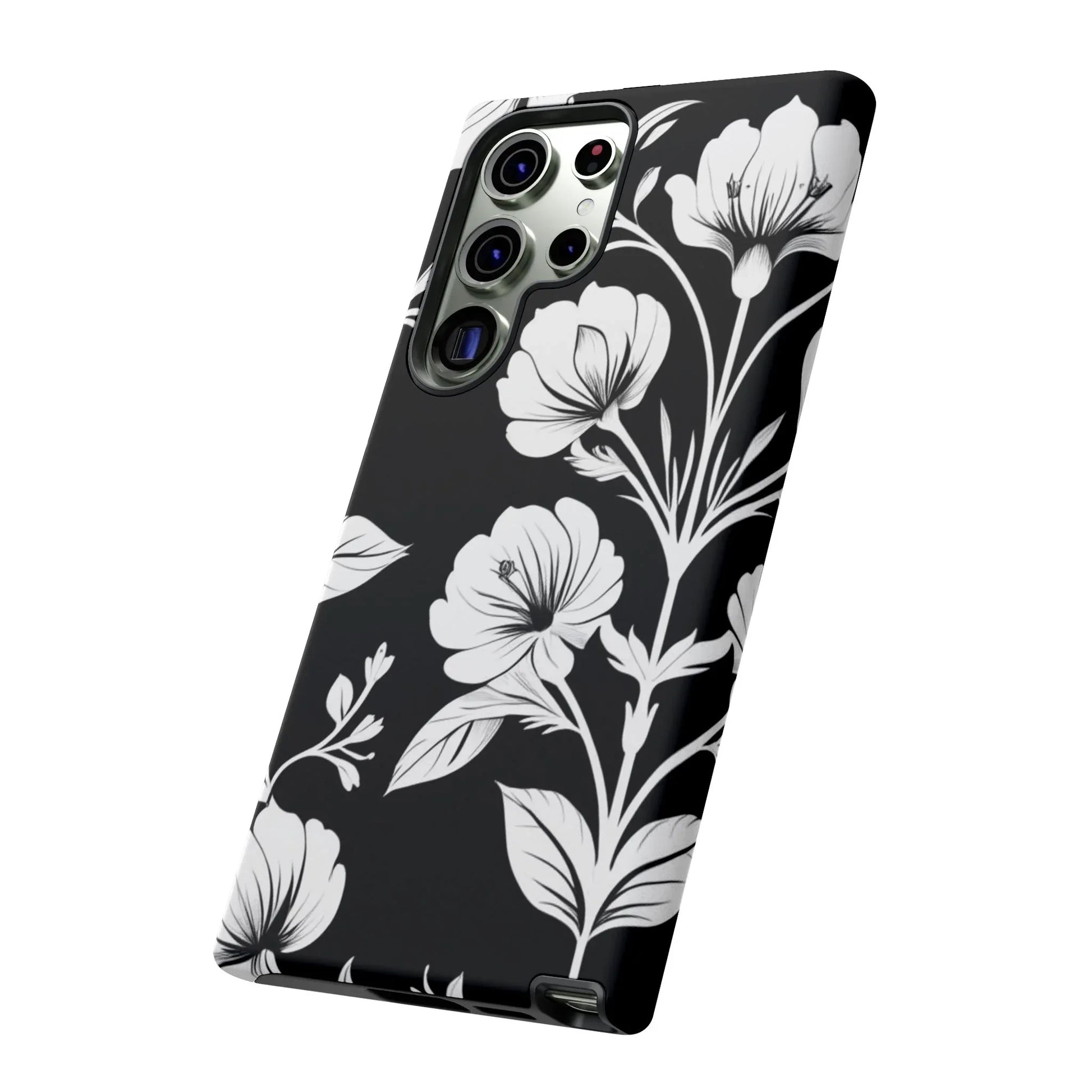 Elegant Floral Phone Case for Galaxy S20-S25 - KARARMDESIGN