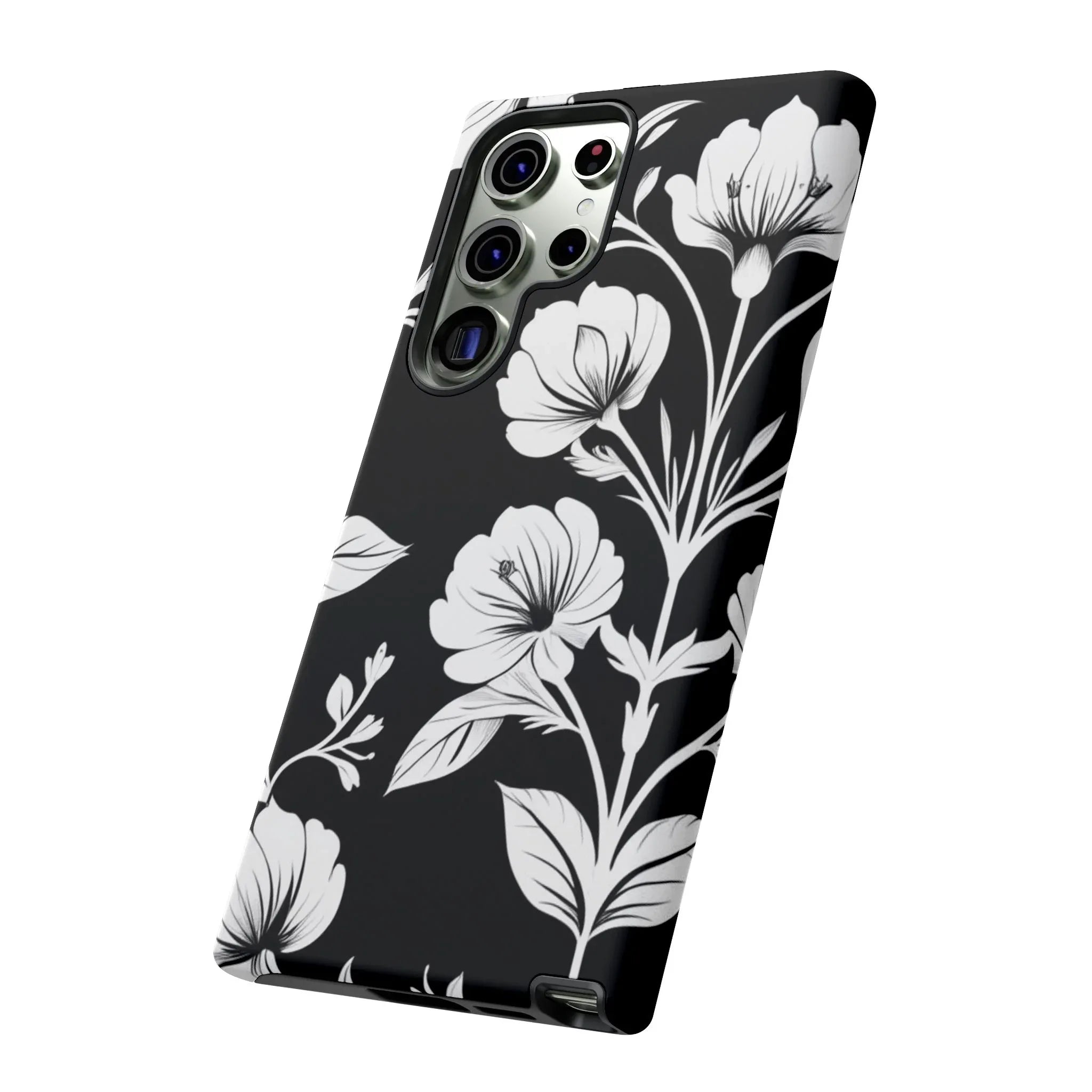Elegant Floral Phone Case for Galaxy S20-S25 - KARARMDESIGN