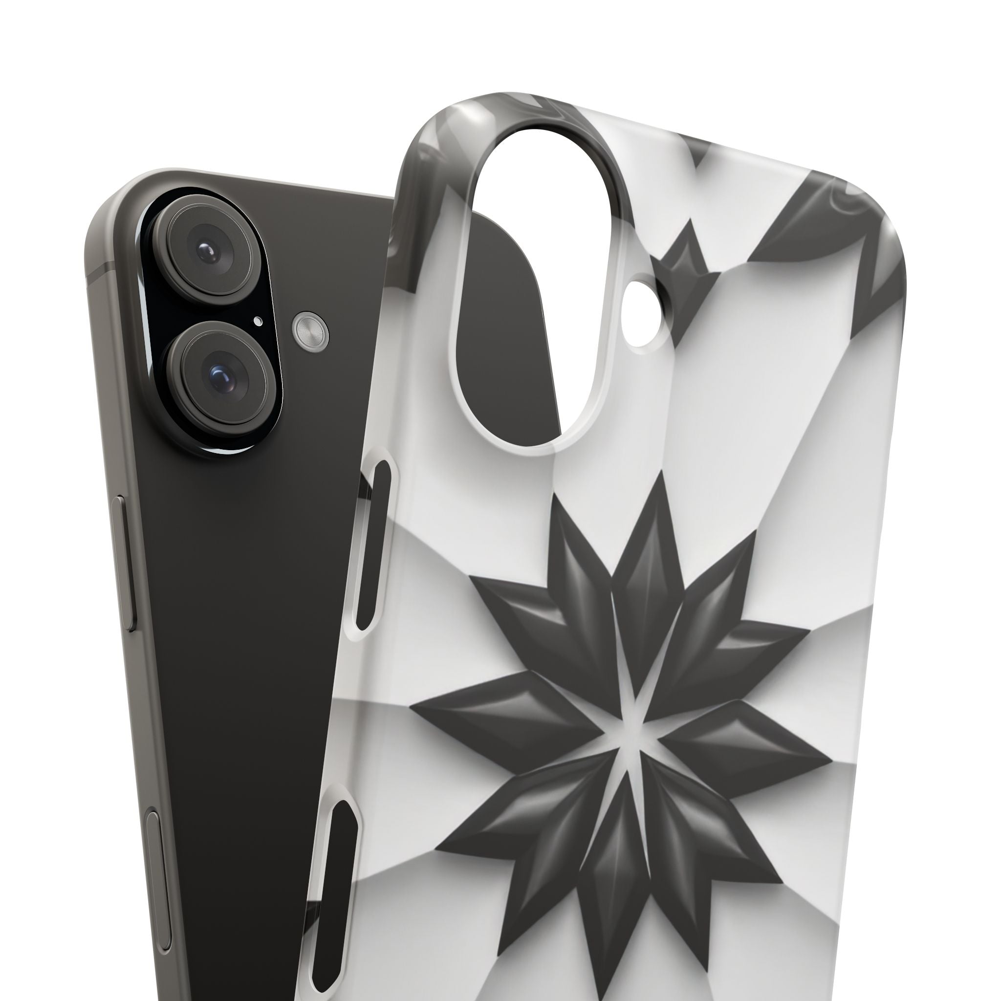 Black & White Geometric Snap Case for iPhone & Samsung Galaxy