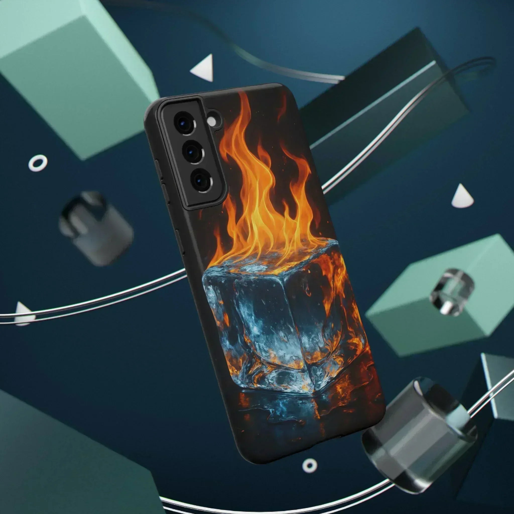 Flame Ice Phone Case for iPhone 12-16 and Galaxy S21-S22 - KARARMDESIGN