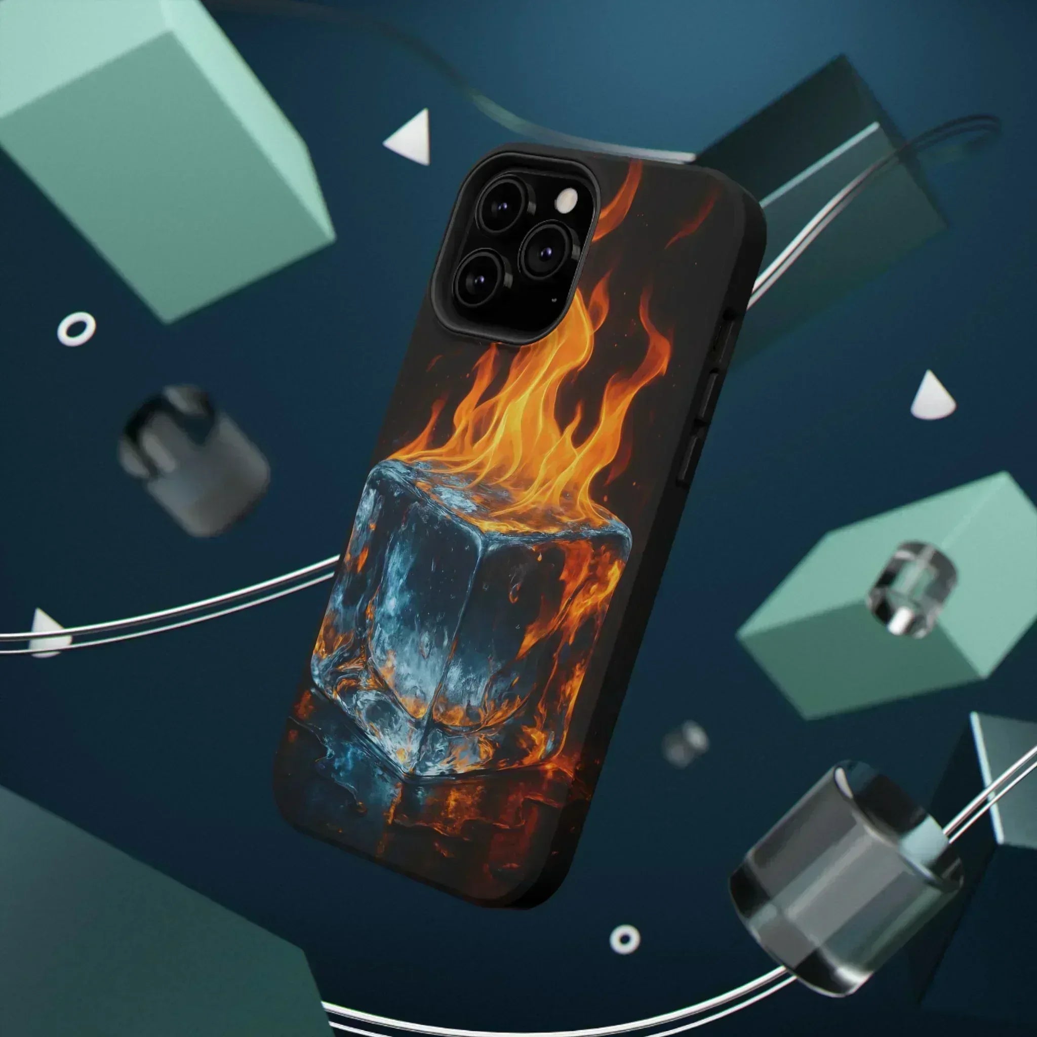 Flame Ice Phone Case for iPhone 12-16 and Galaxy S21-S22 - KARARMDESIGN