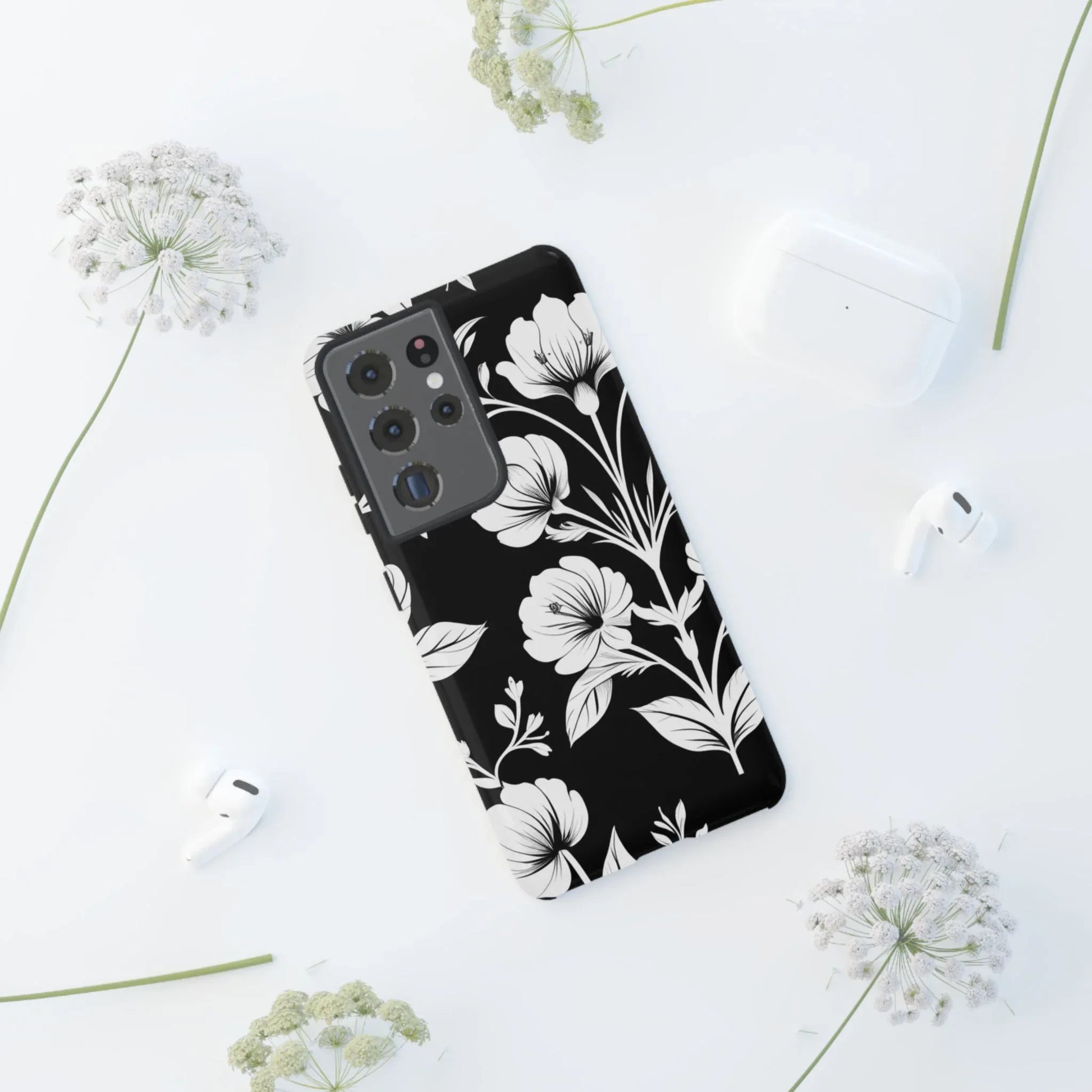 Elegant Floral Phone Case for Galaxy S20-S25 - KARARMDESIGN
