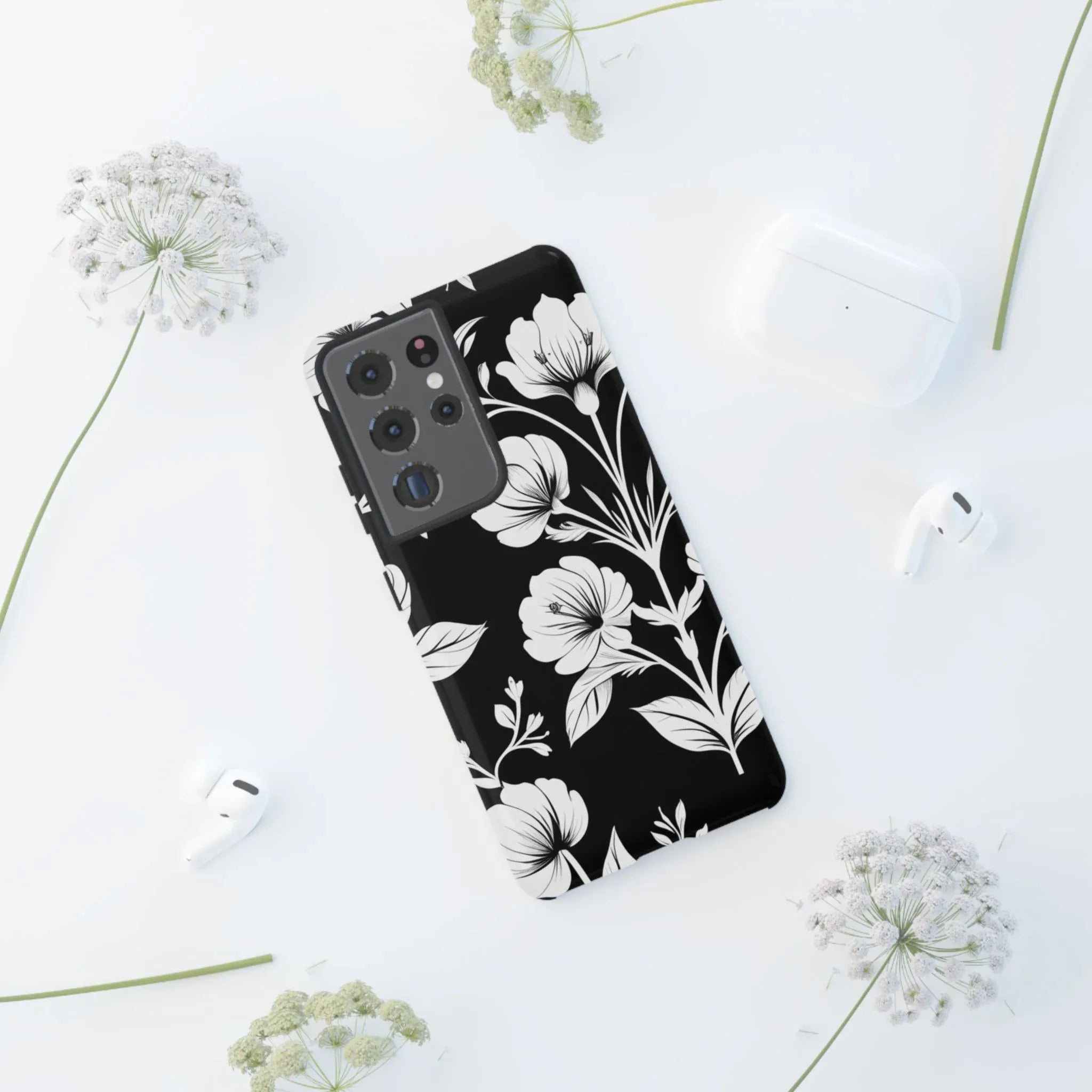 Elegant Floral Phone Case for Galaxy S20-S25 - KARARMDESIGN