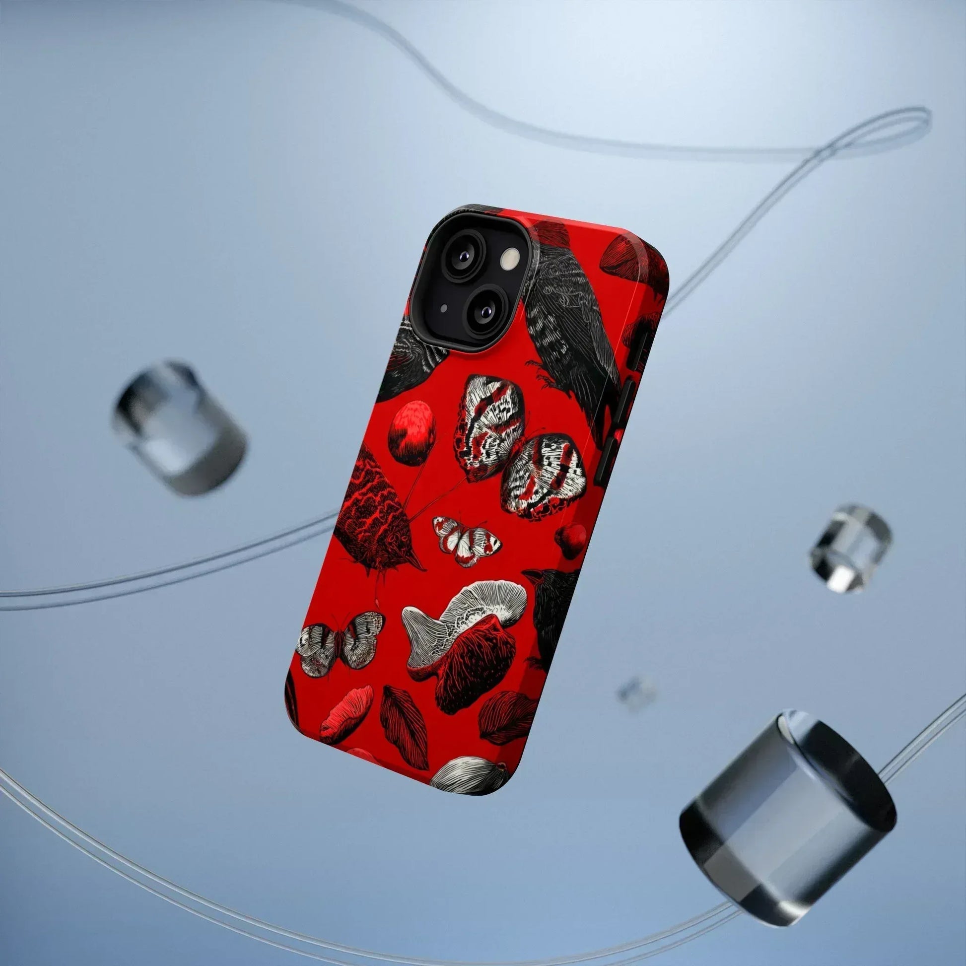 Crimson Wilderness Phone Case for iPhone 11-17 - KARARMDESIGN