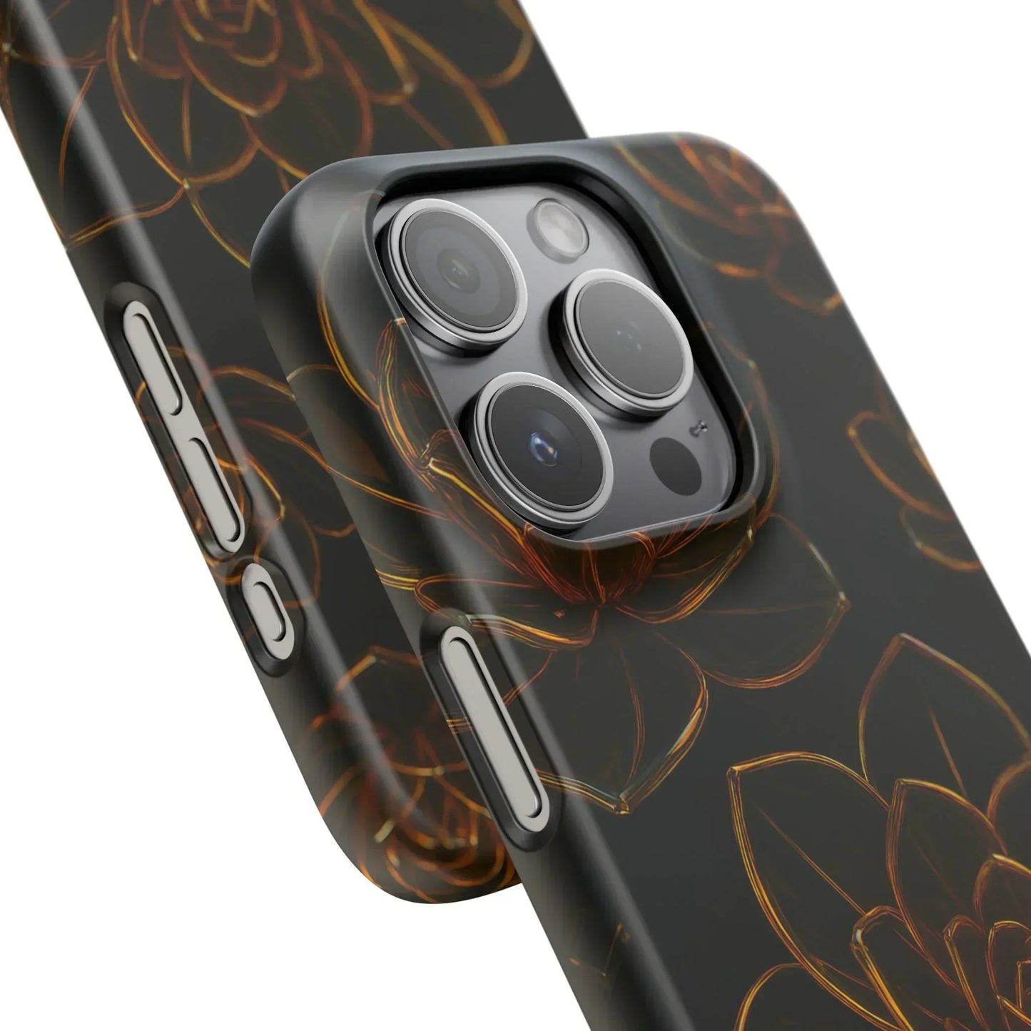 Glass Flower Phone Case for iPhone 7-16 and Galaxy S10-S24 Models