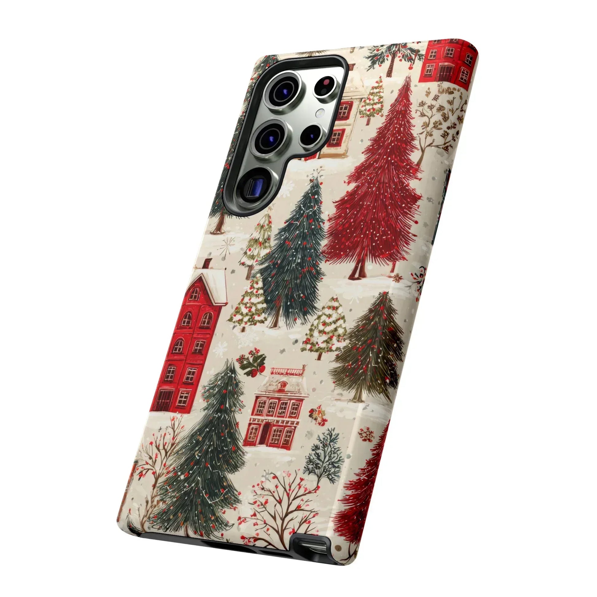 Cozy Winter Village Phone Case for iPhone 11-17 and Galaxy S10-S25 - KARARMDESIGN