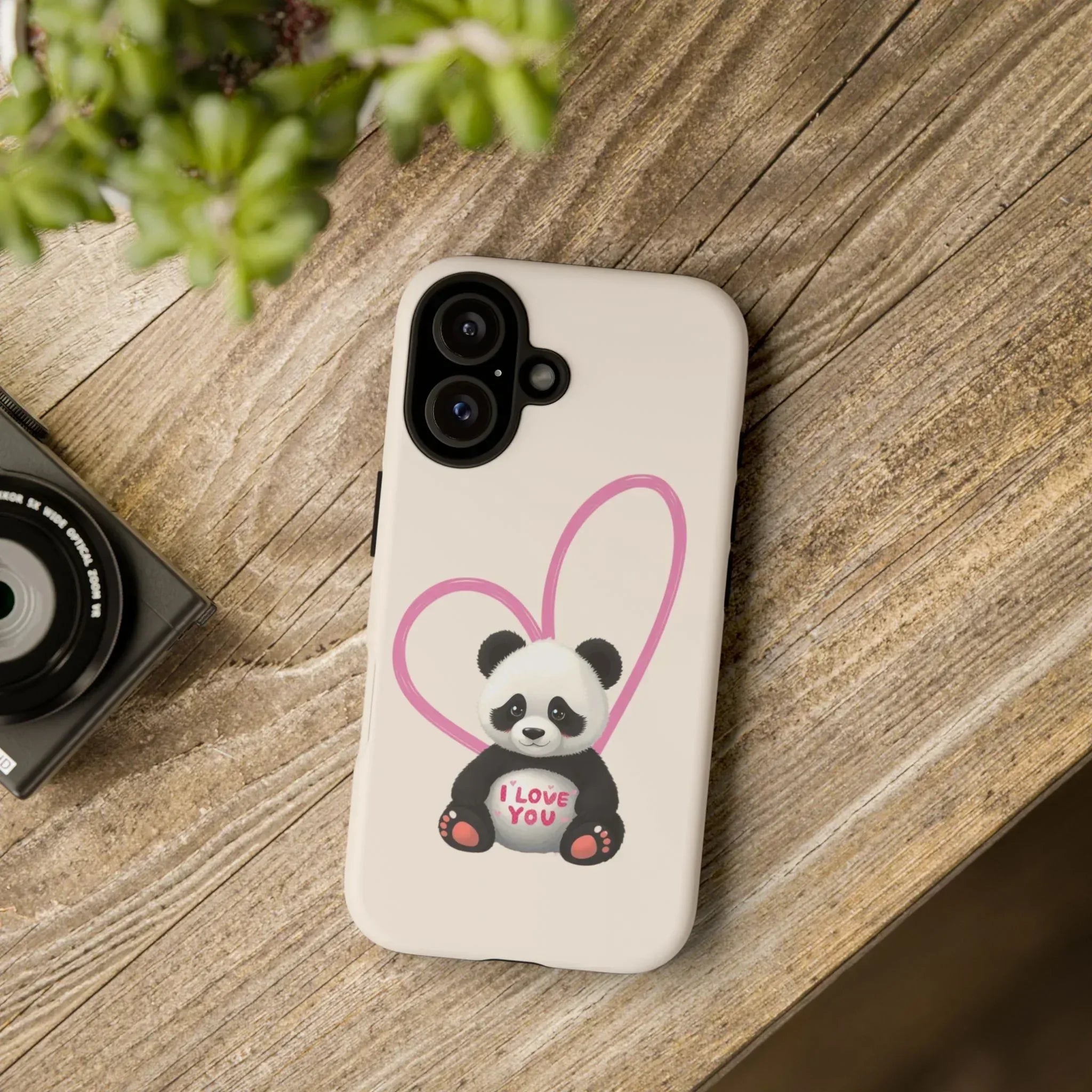 Cute Panda Heart Love Phone Case for iPhone 8-16 - KARARMDESIGN