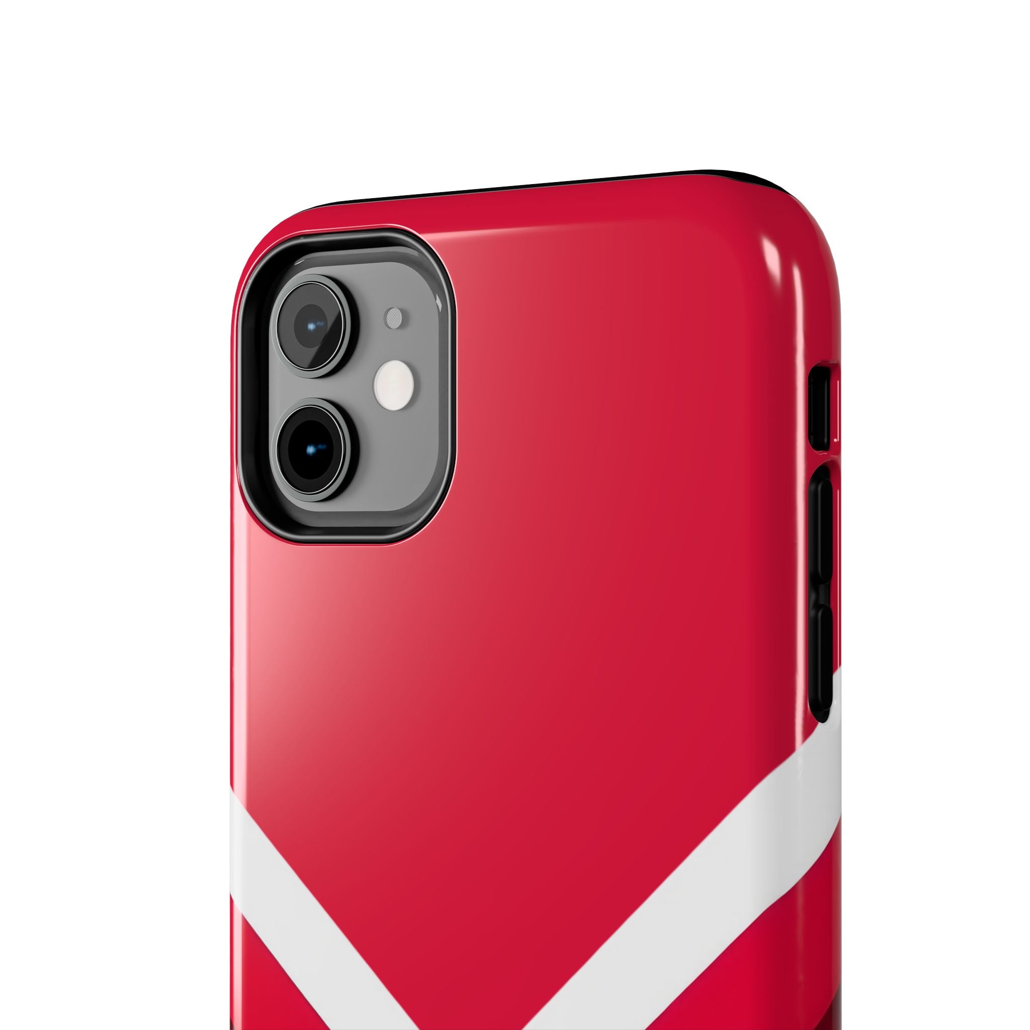 Red Chevron Armor Phone Case for iPhone 11–16 & Galaxy S21–S24