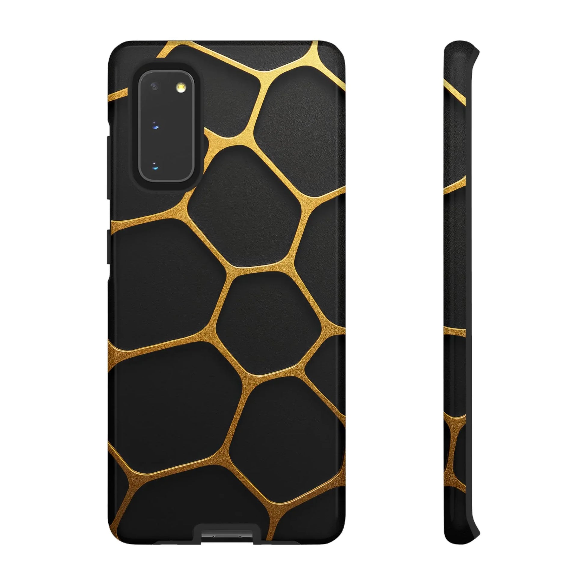 Golden Cellscape Phone Case for iPhone 8-17 and Galaxy S20-S25 - KARARMDESIGN