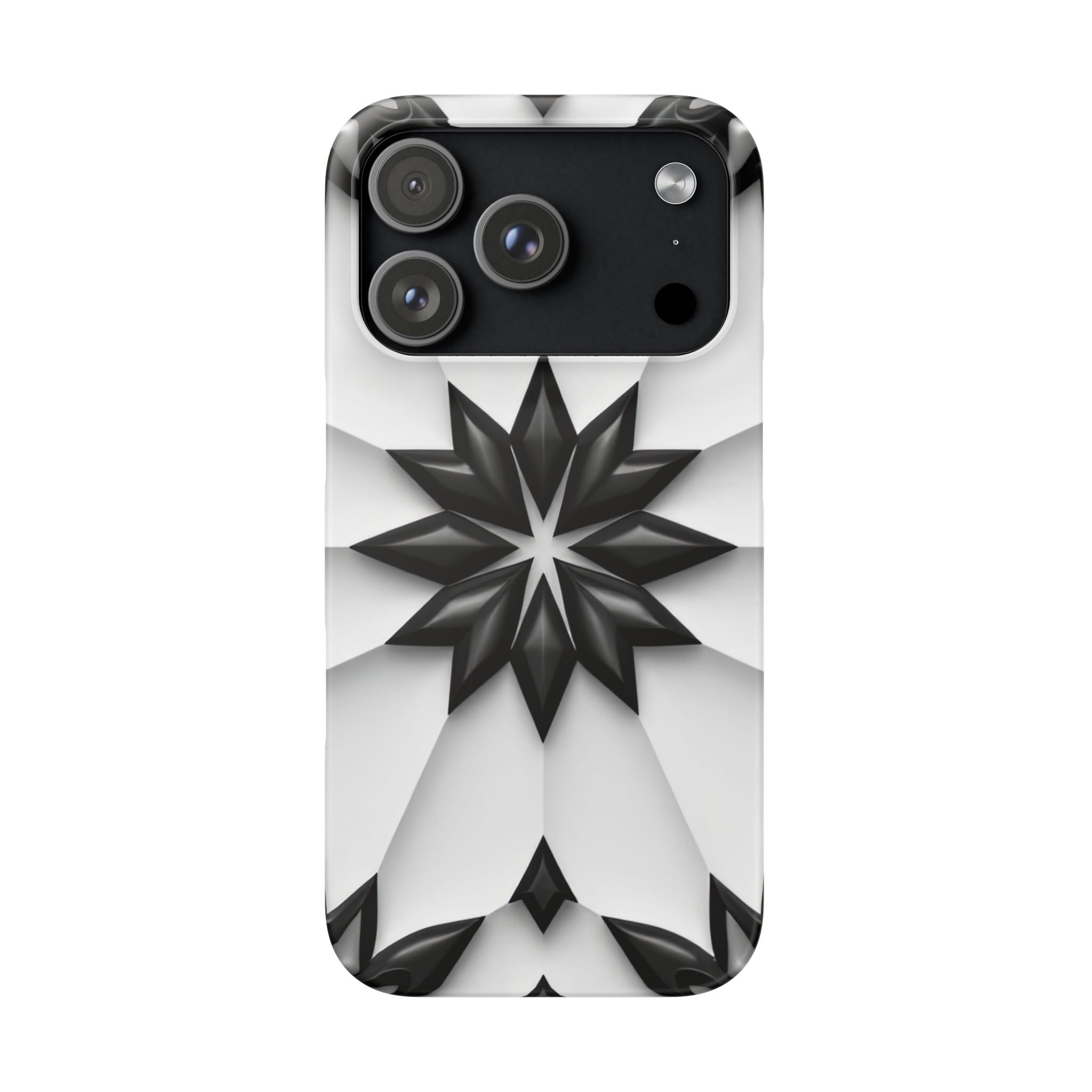 Black & White Geometric Snap Case for iPhone & Samsung Galaxy