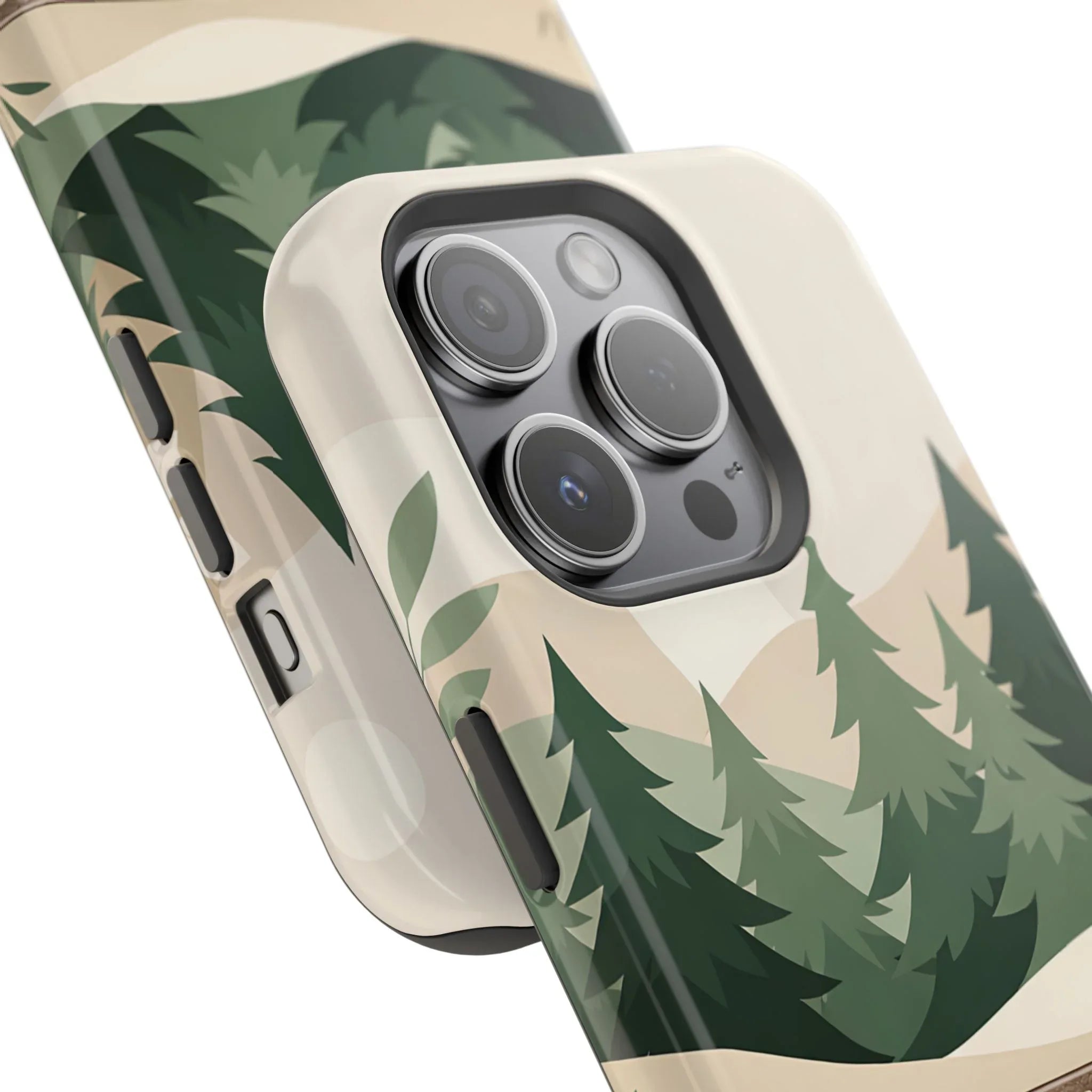Forest Leather Phone Case for iPhone 11-17 and Galaxy S21-S25 - KARARMDESIGN