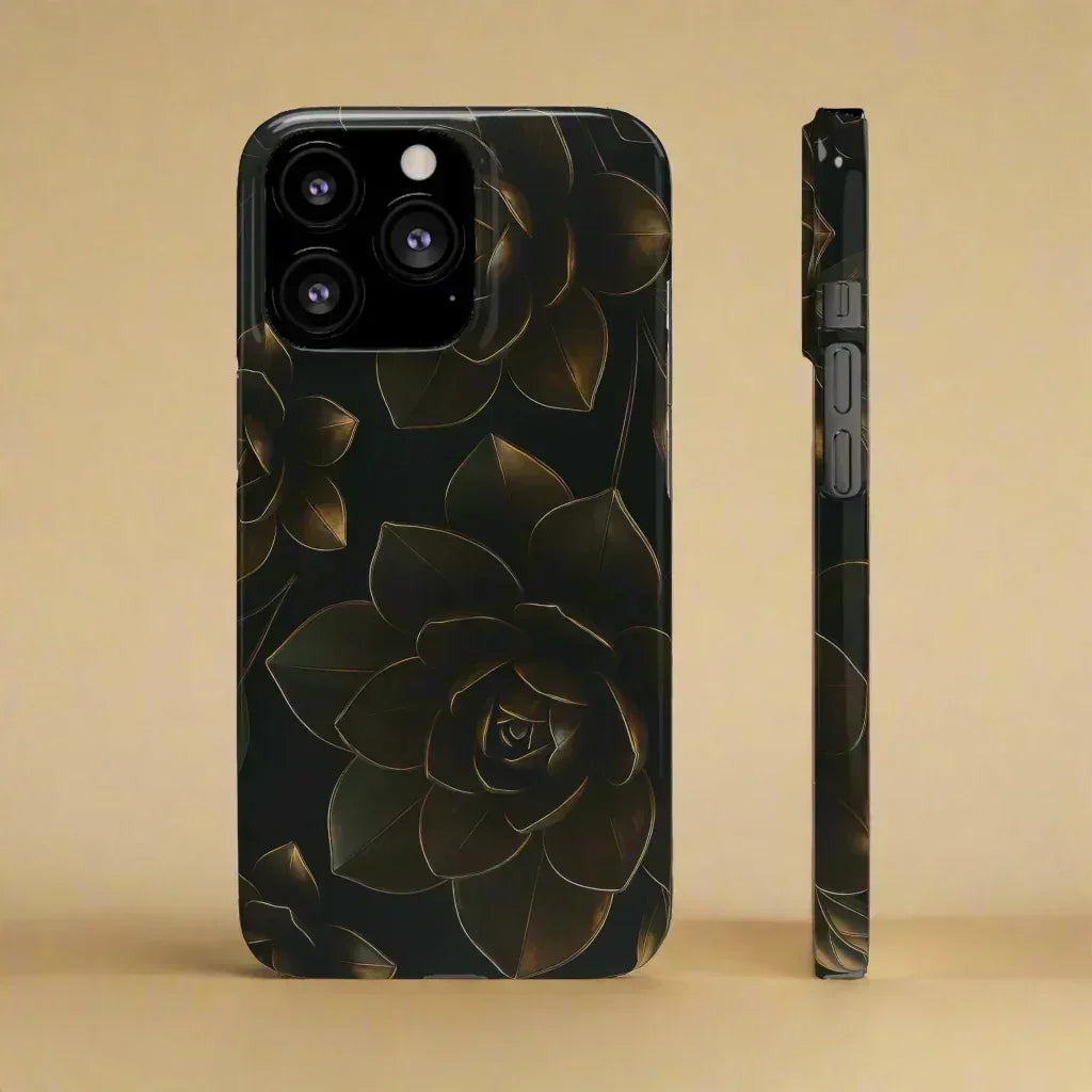 Metal Flower Phone Case for iPhone 8-16 and Galaxy S20-S24 - KARARMDESIGN