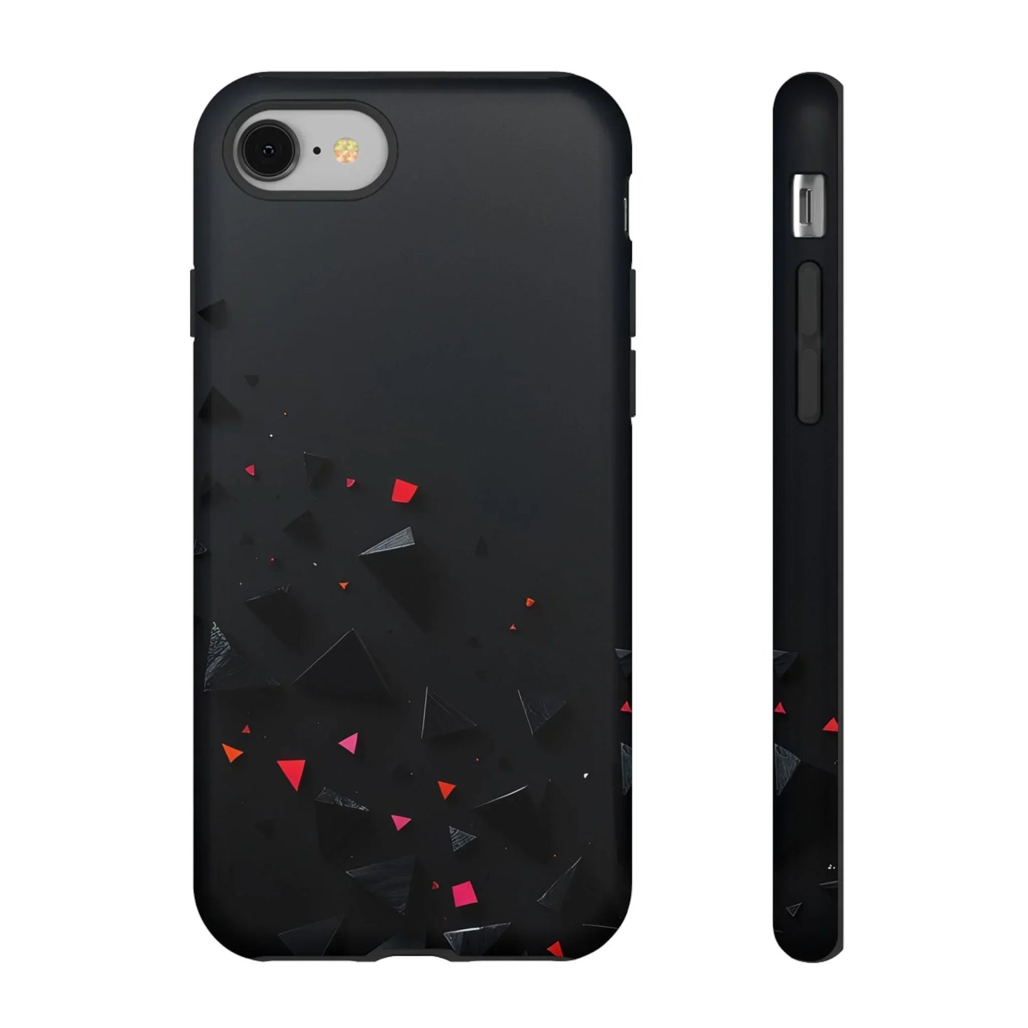 Black and Red Neon Phone Case for iPhone 8-16 and Pixel up to 9 Models - KarArmDesign