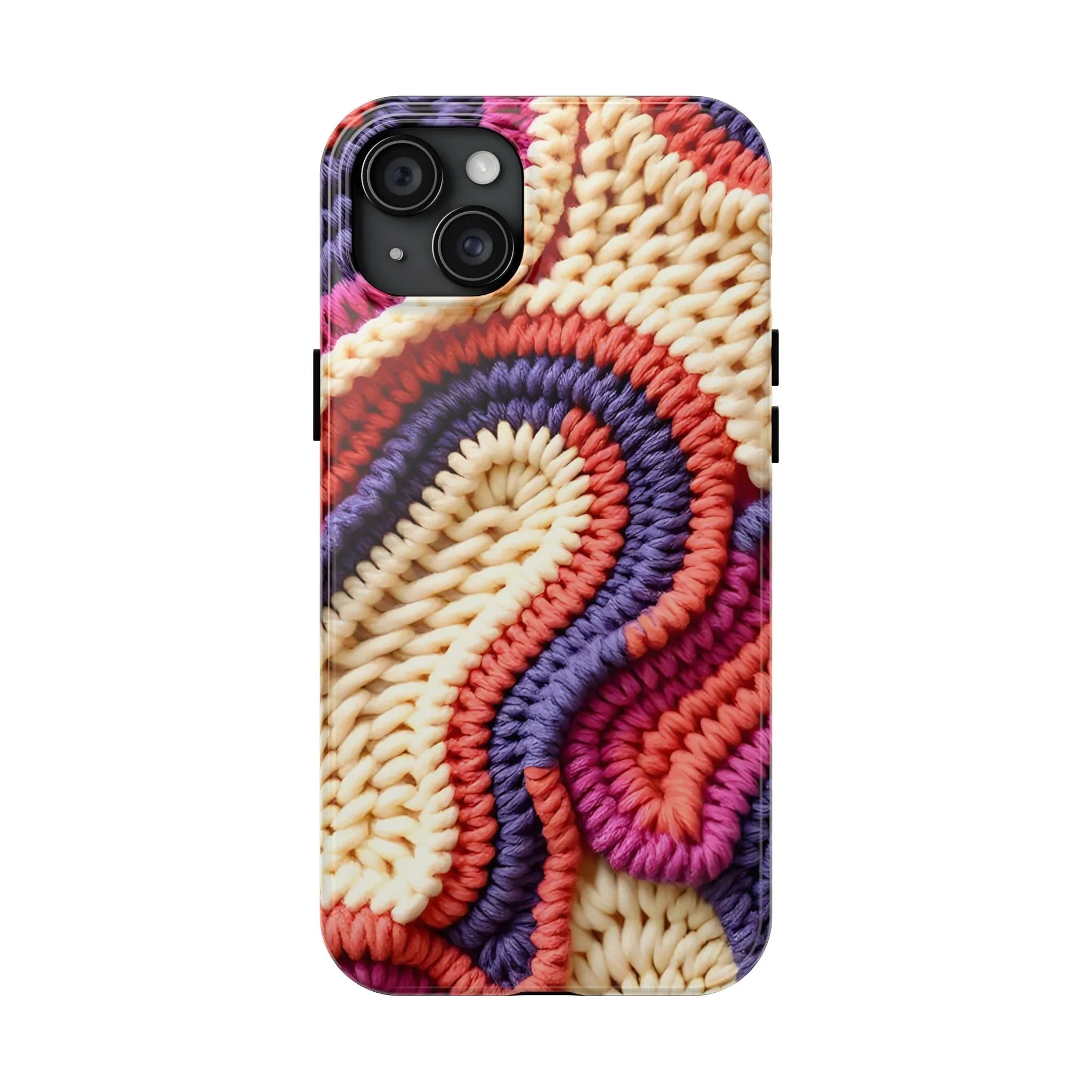 Handwoven Textile Art Phone Case for iPhone 11-17 and Galaxy S21-S25 - KARARMDESIGN