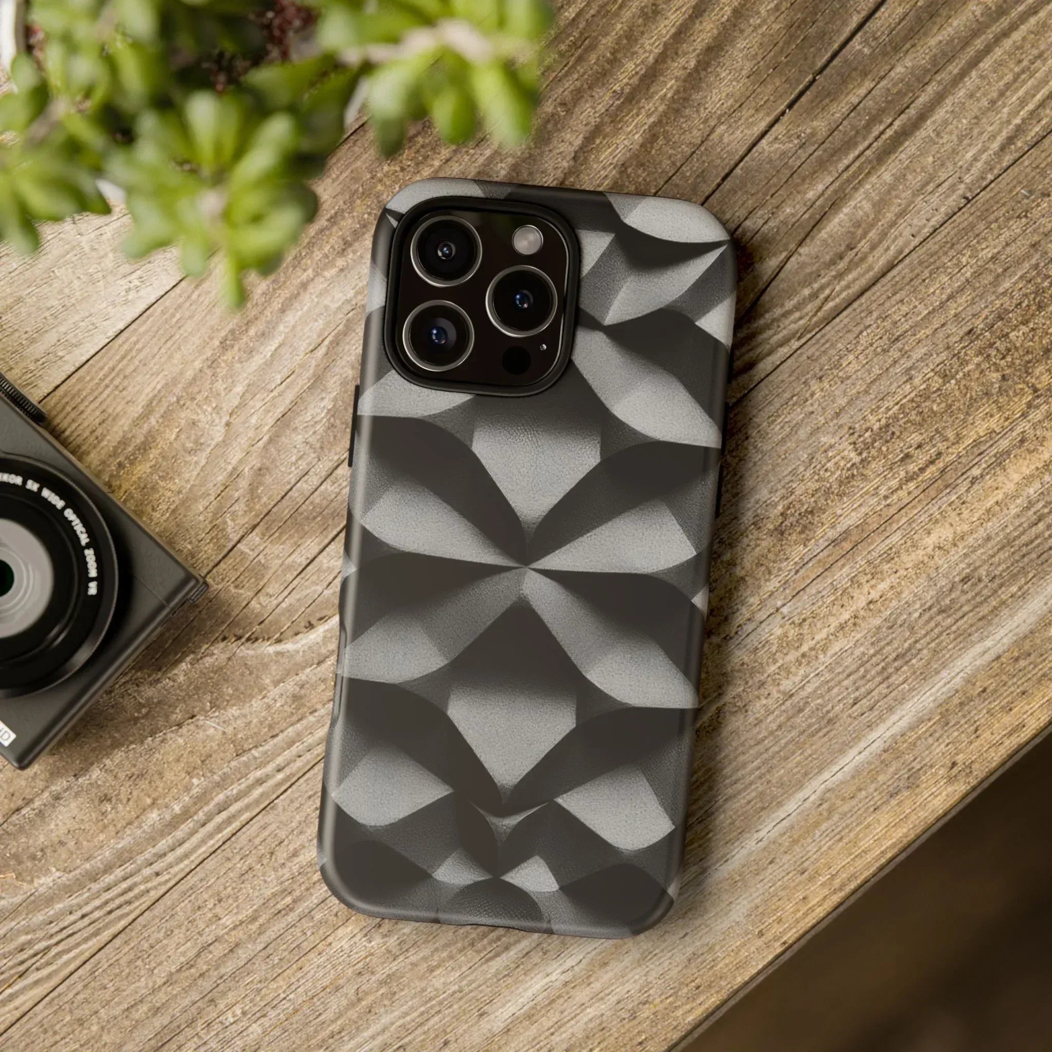 3D Geometric Phone Case for iPhone 8–17 - KARARMDESIGN