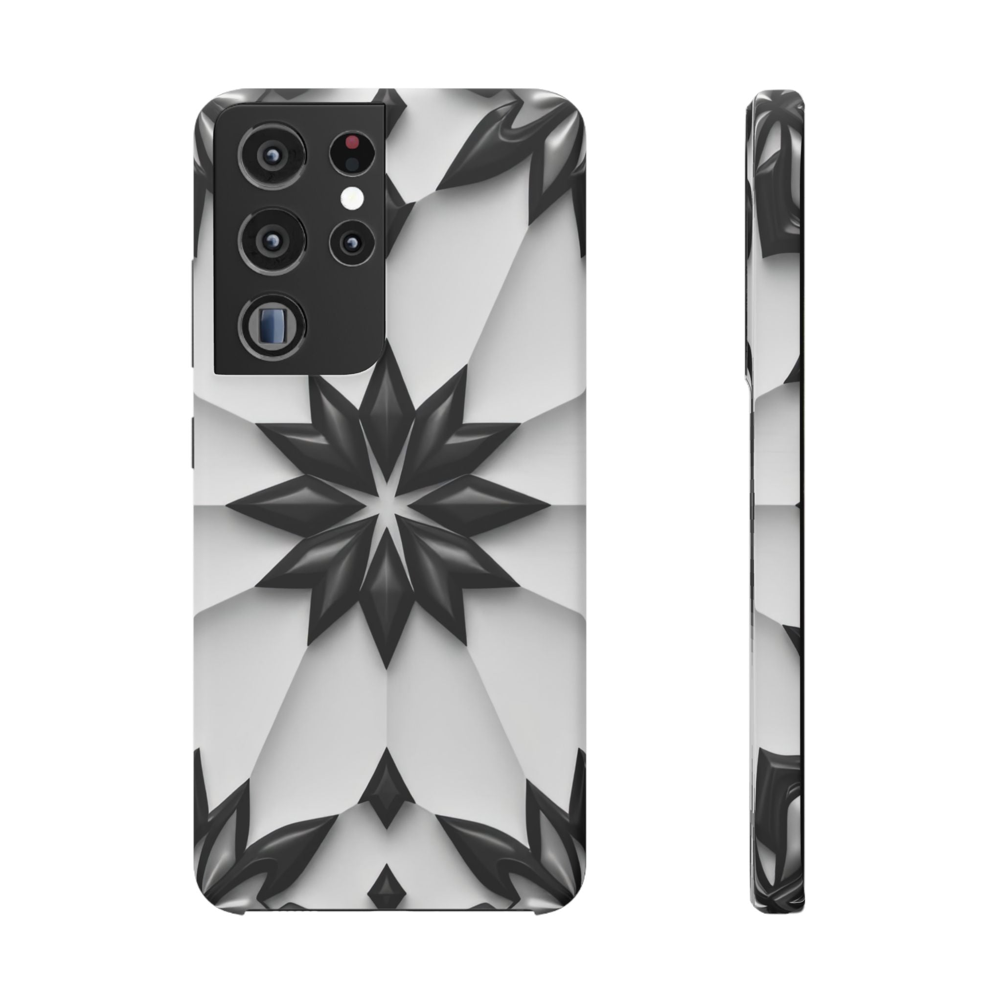 Black & White Geometric Snap Case for iPhone & Samsung Galaxy