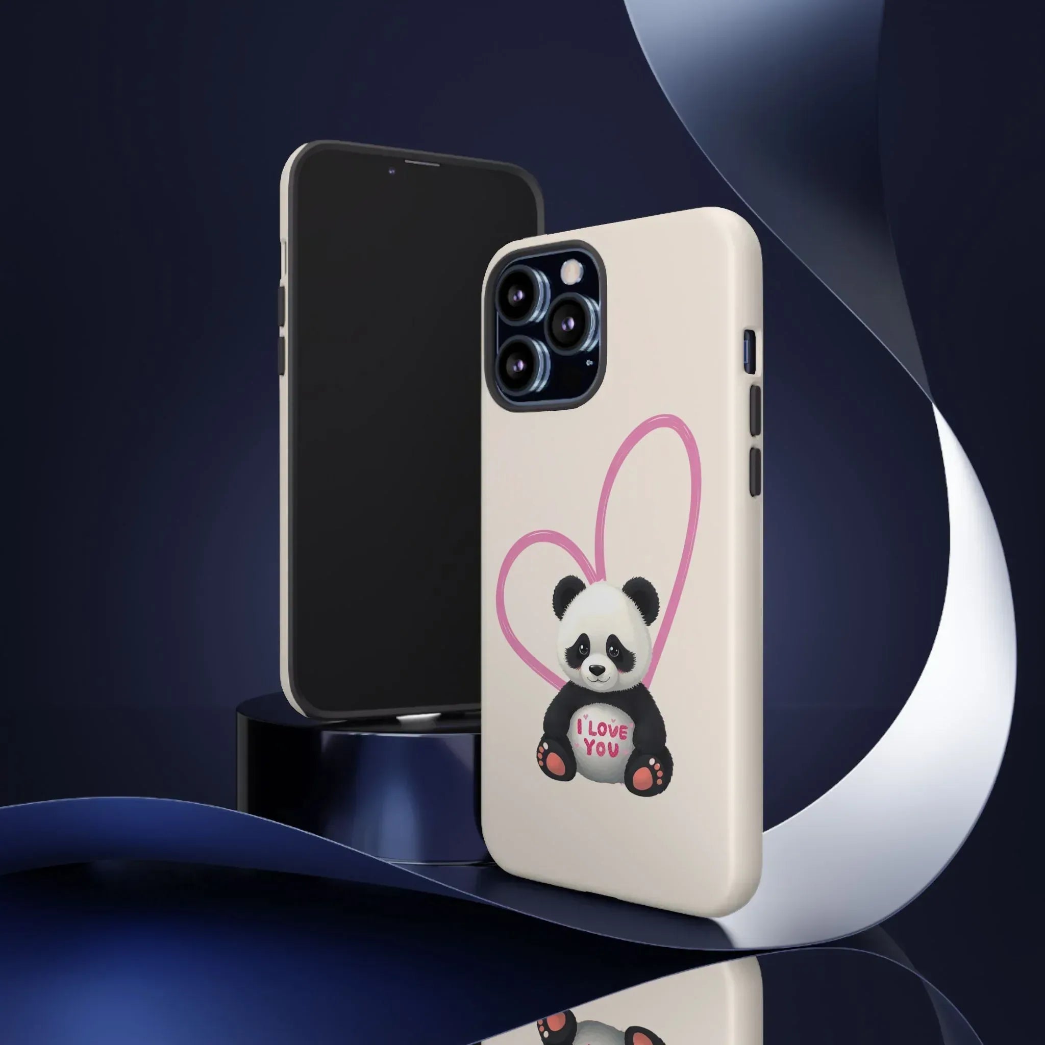 Cute Panda Heart Love Phone Case for iPhone 8-16 - KARARMDESIGN