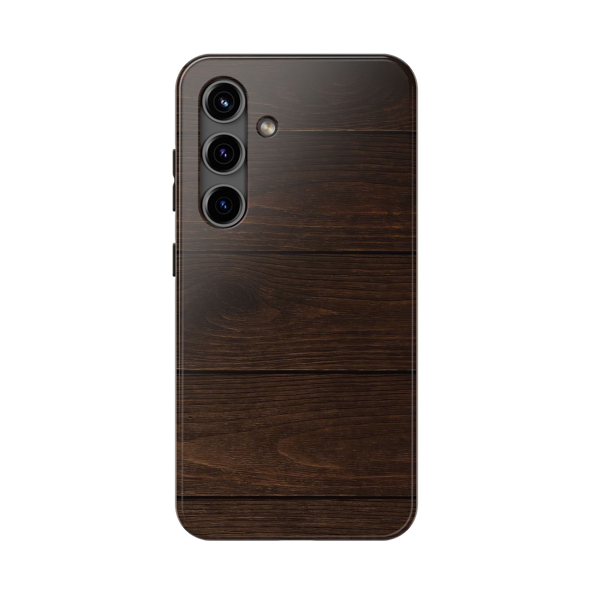 Dark Wood Grain Tough Case for iPhone & Samsung Galaxy