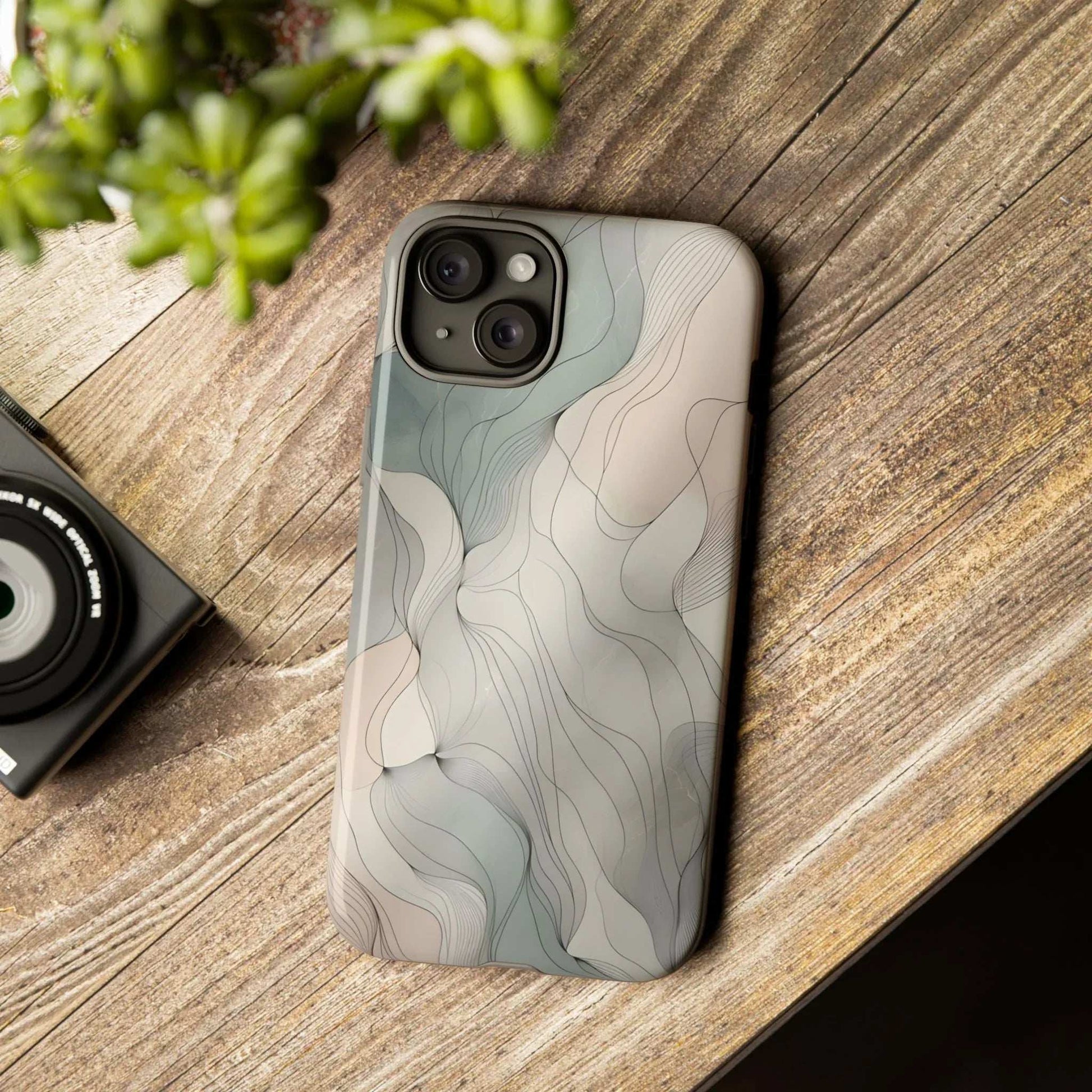 Pastel Wave Phone Case – Minimalist Design for iPhone & Pixel - KARARMDESIGN