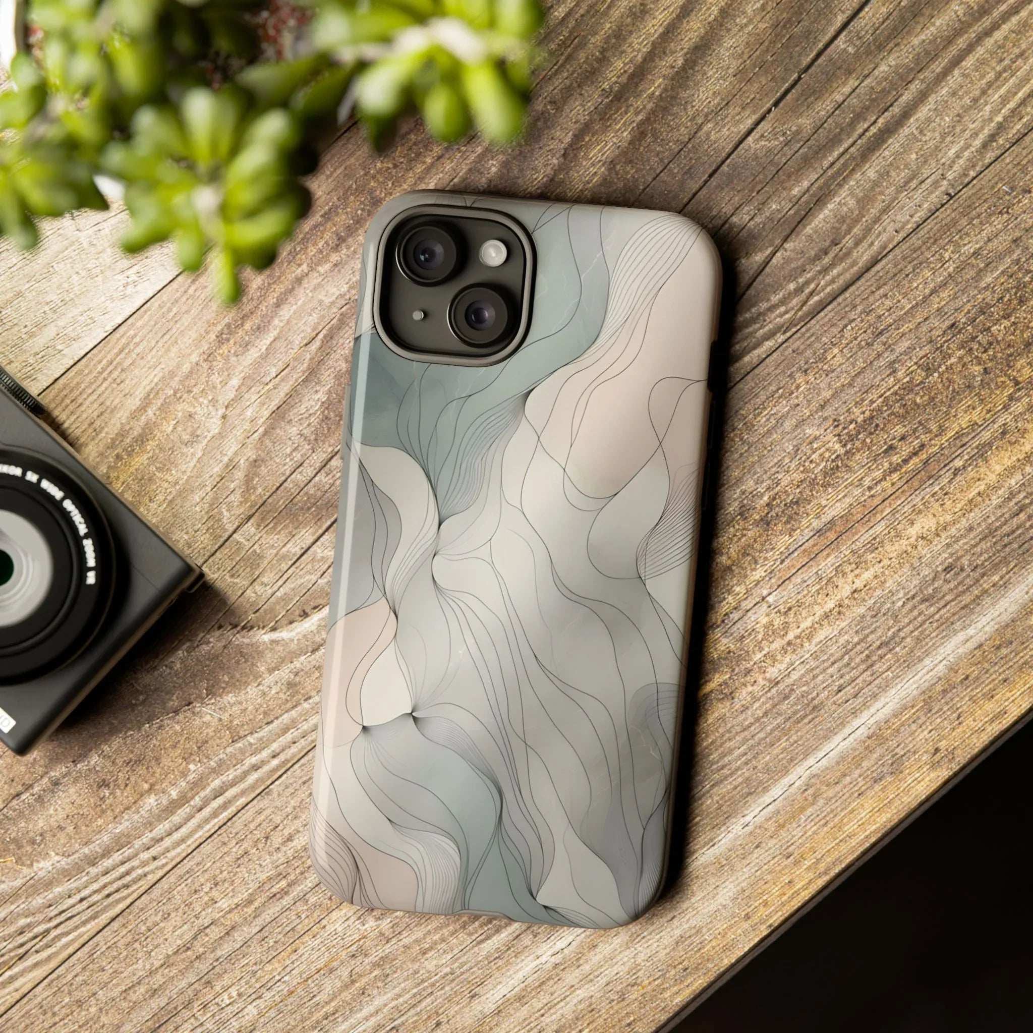 Pastel Wave Phone Case – Minimalist Design for iPhone & Pixel - KARARMDESIGN