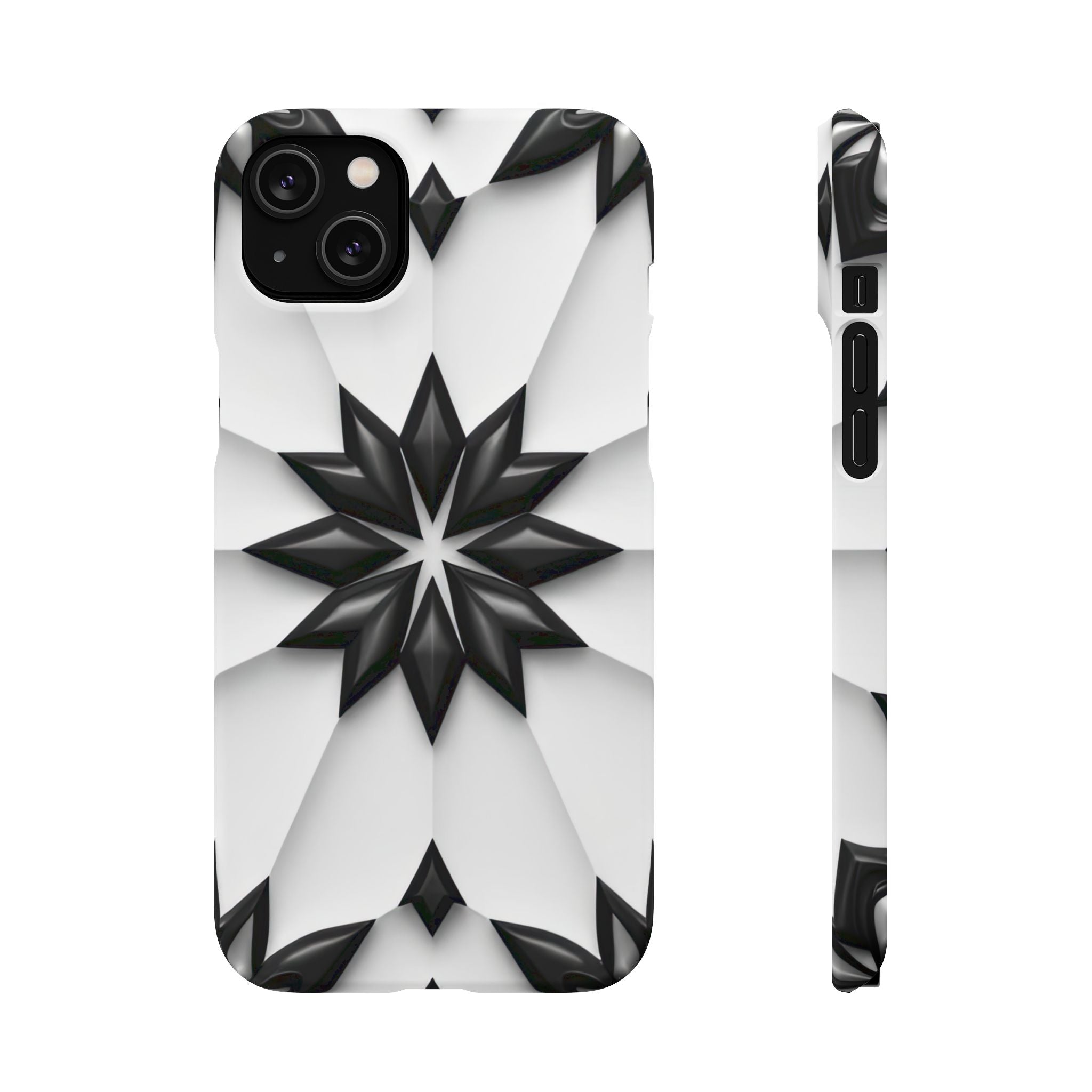 Black & White Geometric Snap Case for iPhone & Samsung Galaxy