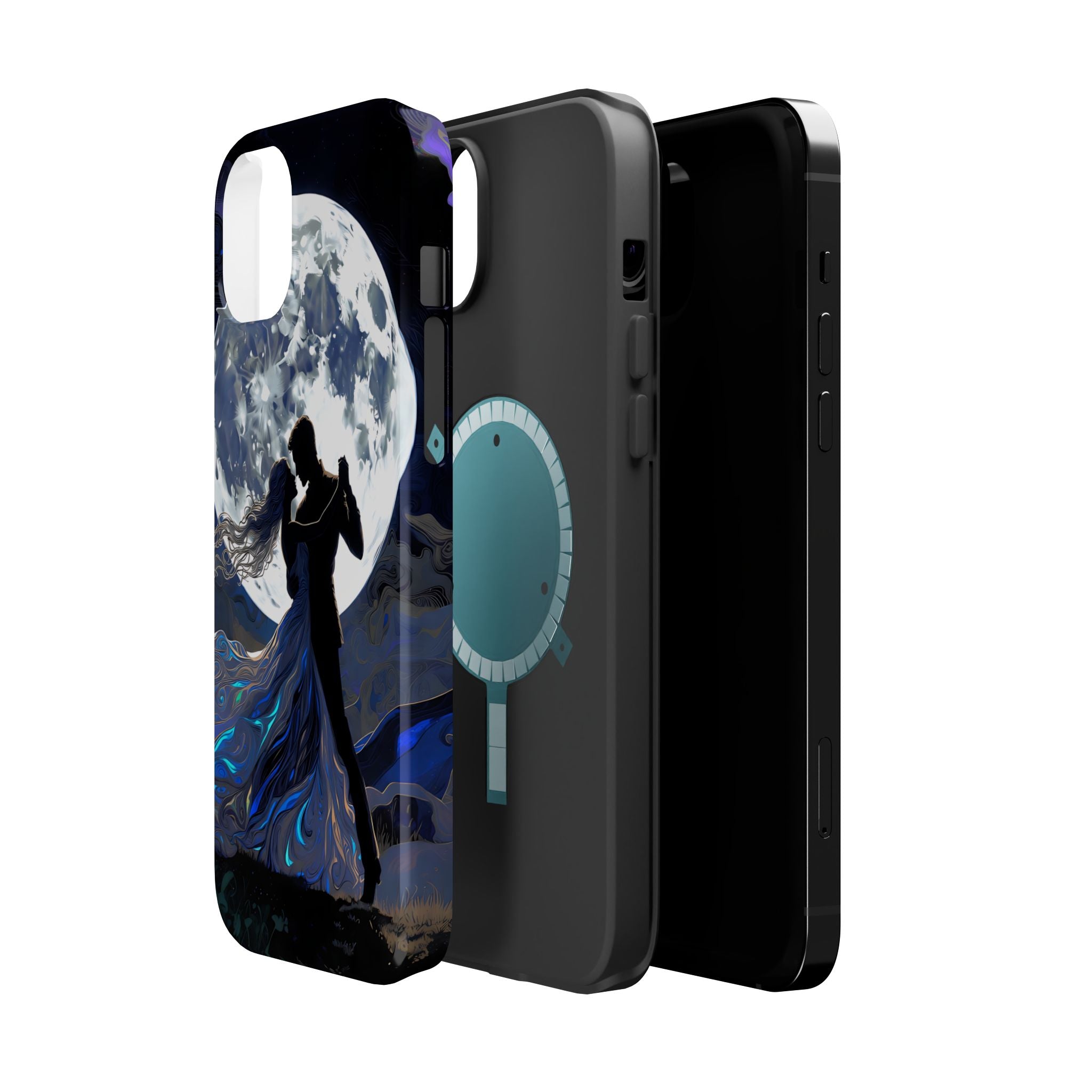 Romantic Moonlight Dance Magnetic Phone Case – iPhone 15–17 & Samsung Galaxy S26