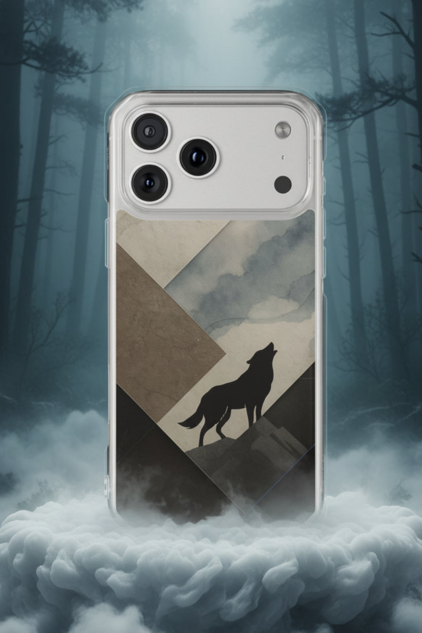 Wolf Silhouette Phone Case for iPhone 14-17
