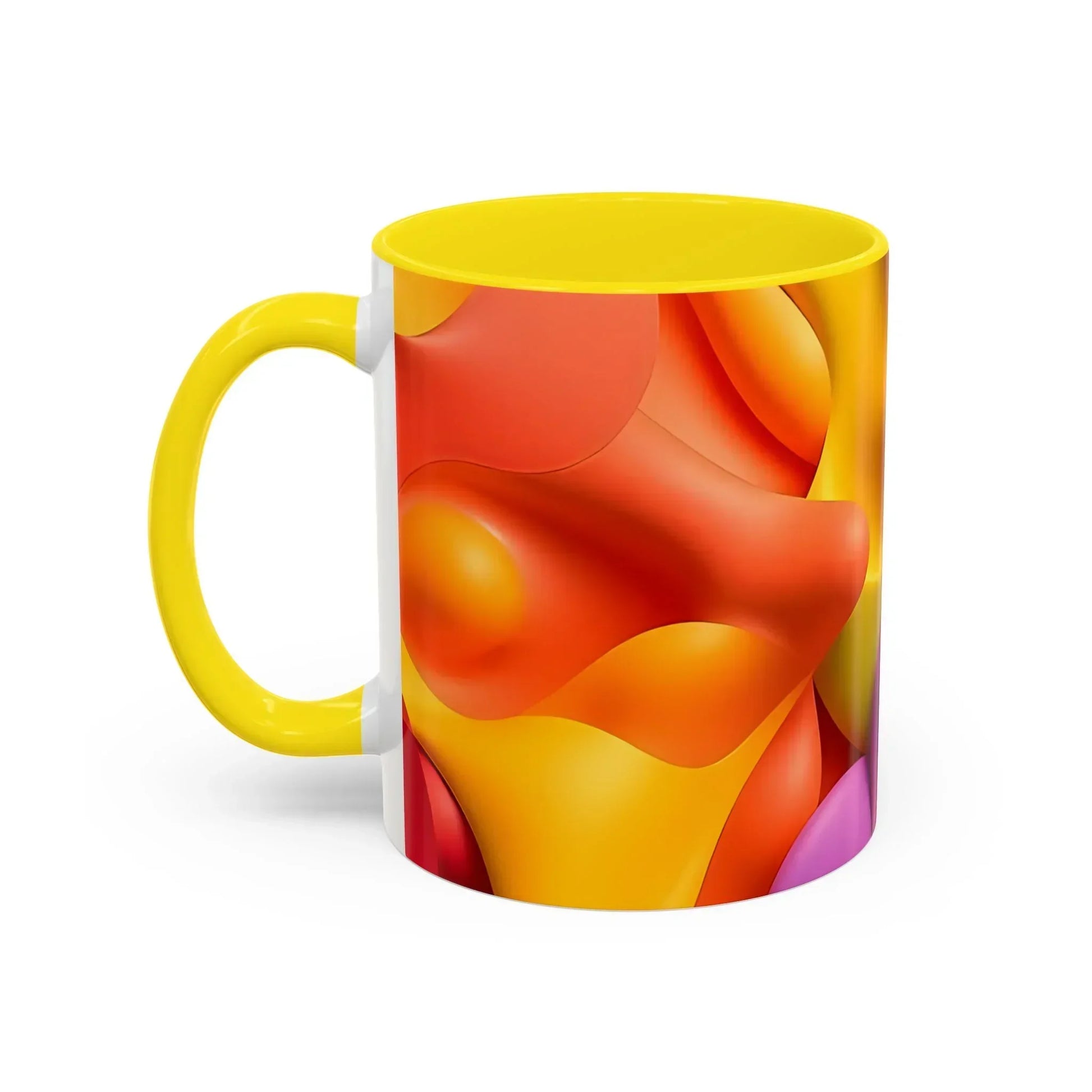 Bold Geometric Accent Coffee Ceramic Mug - KarArmDesign