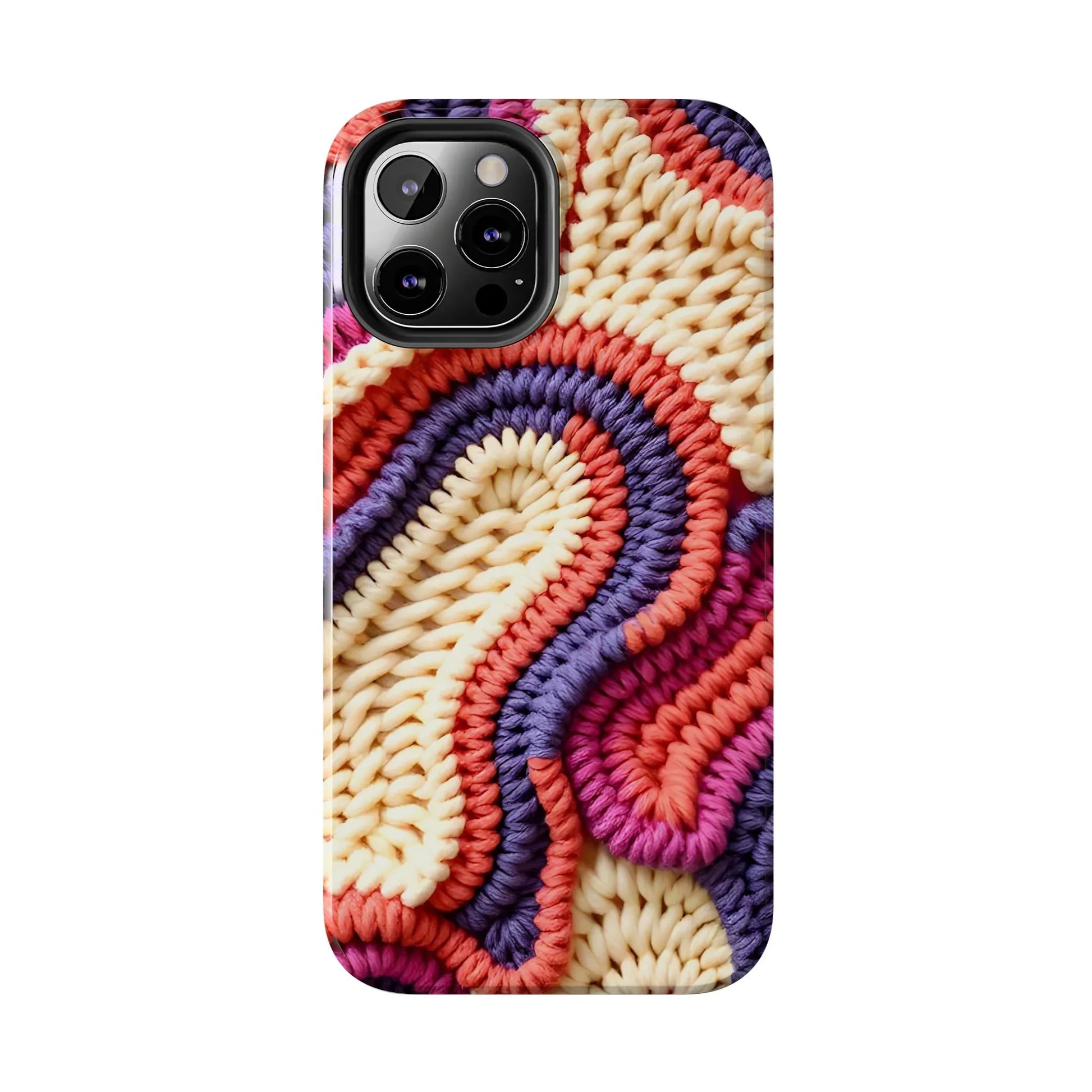 Handwoven Textile Art Phone Case for iPhone 11-17 and Galaxy S21-S25 - KARARMDESIGN