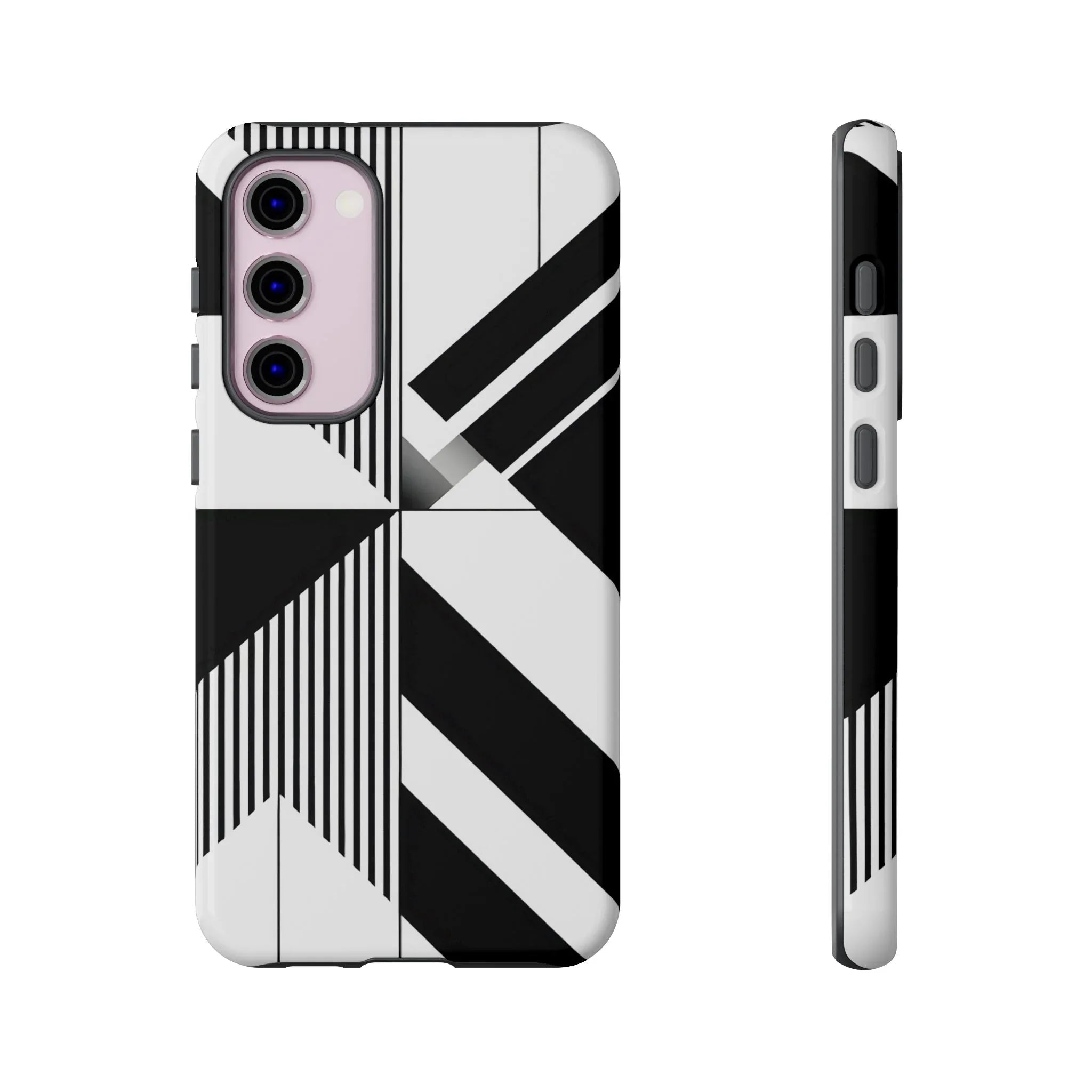 Monochrome Tough Phone Case for iPhone 11-16 and Galaxy S20–S25 - KARARMDESIGN