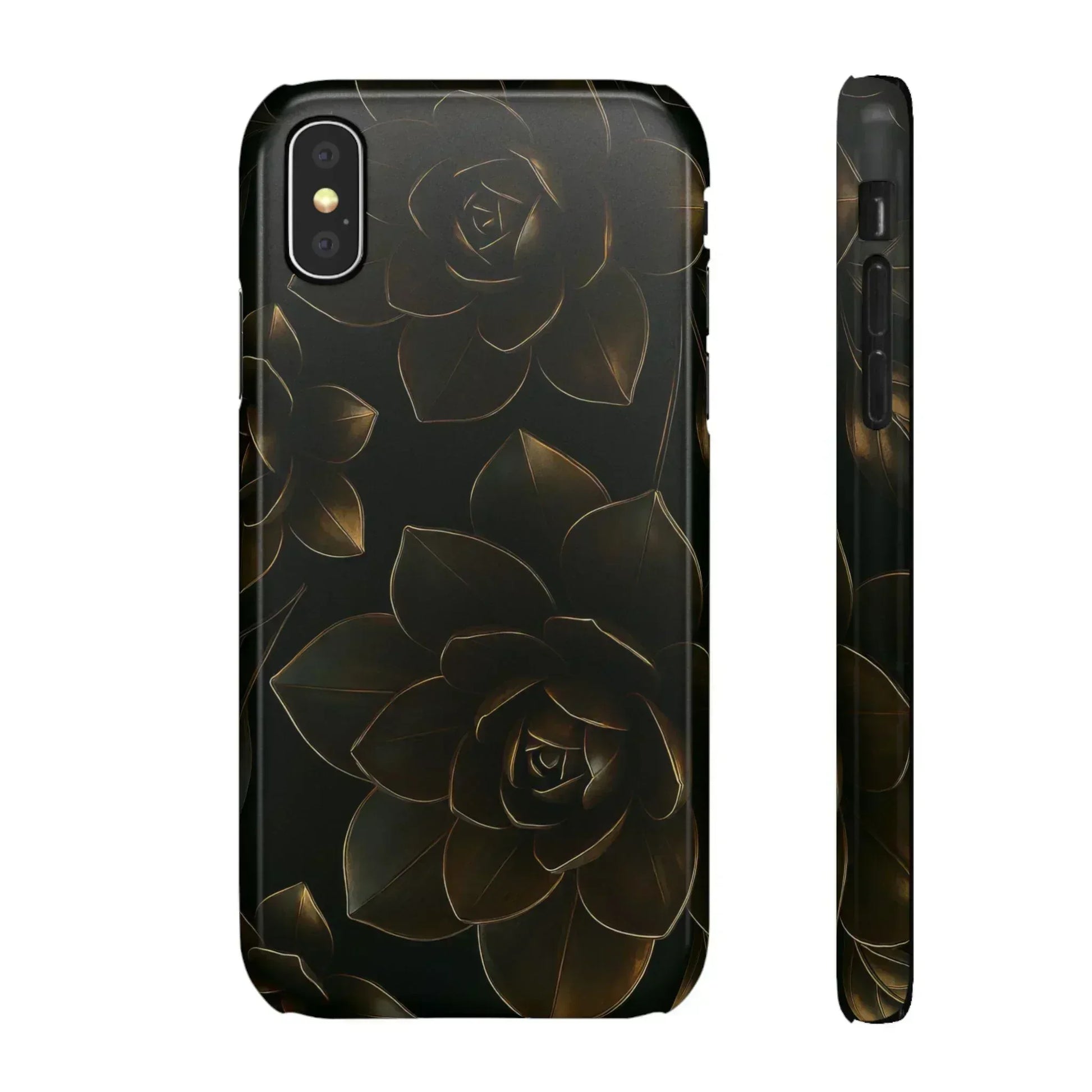 Metal Flower Phone Case for iPhone 8-16 and Galaxy S20-S24 - KARARMDESIGN