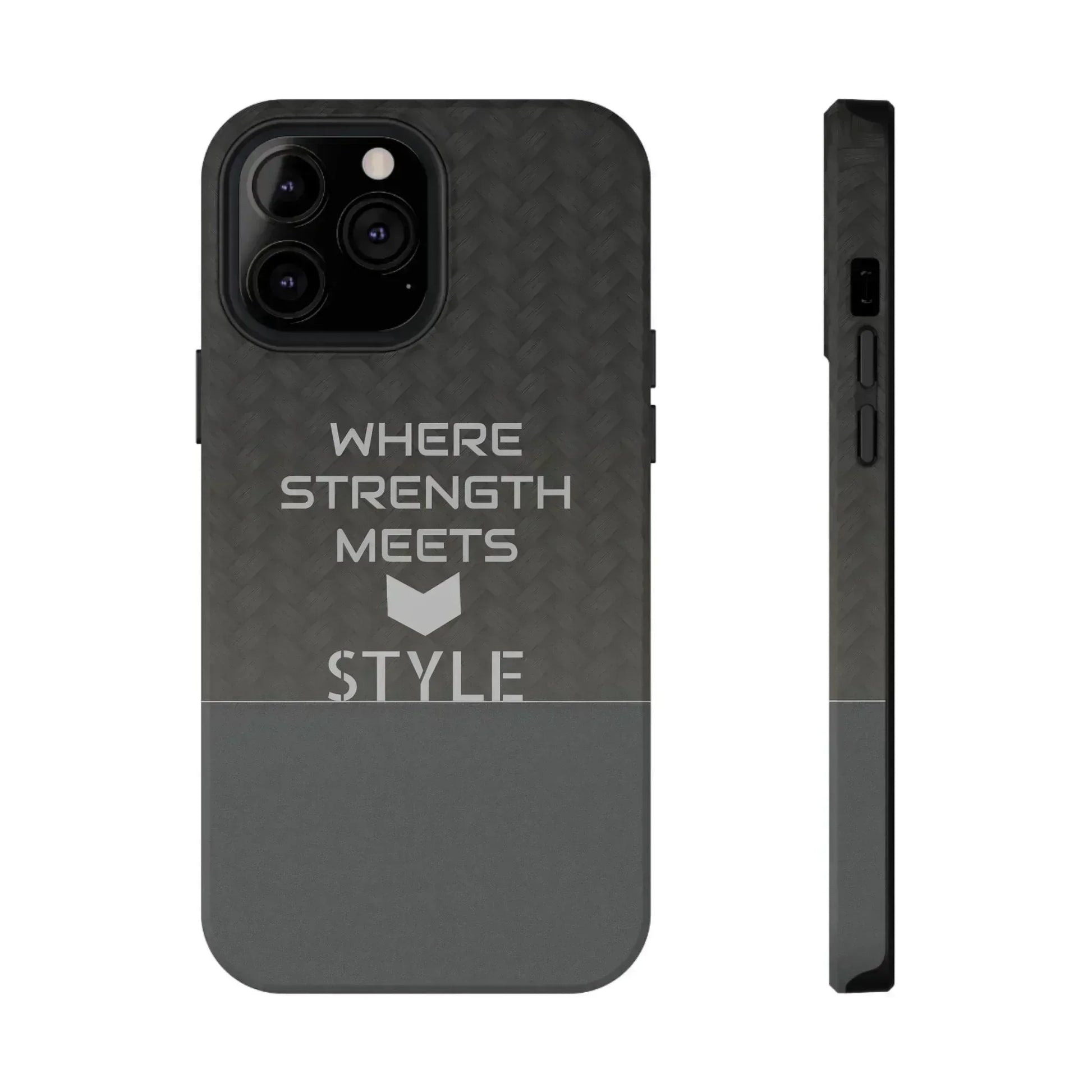 Gray Carbon Phone Case for iPhone 12-16 and Galaxy S21-S22 - KARARMDESIGN