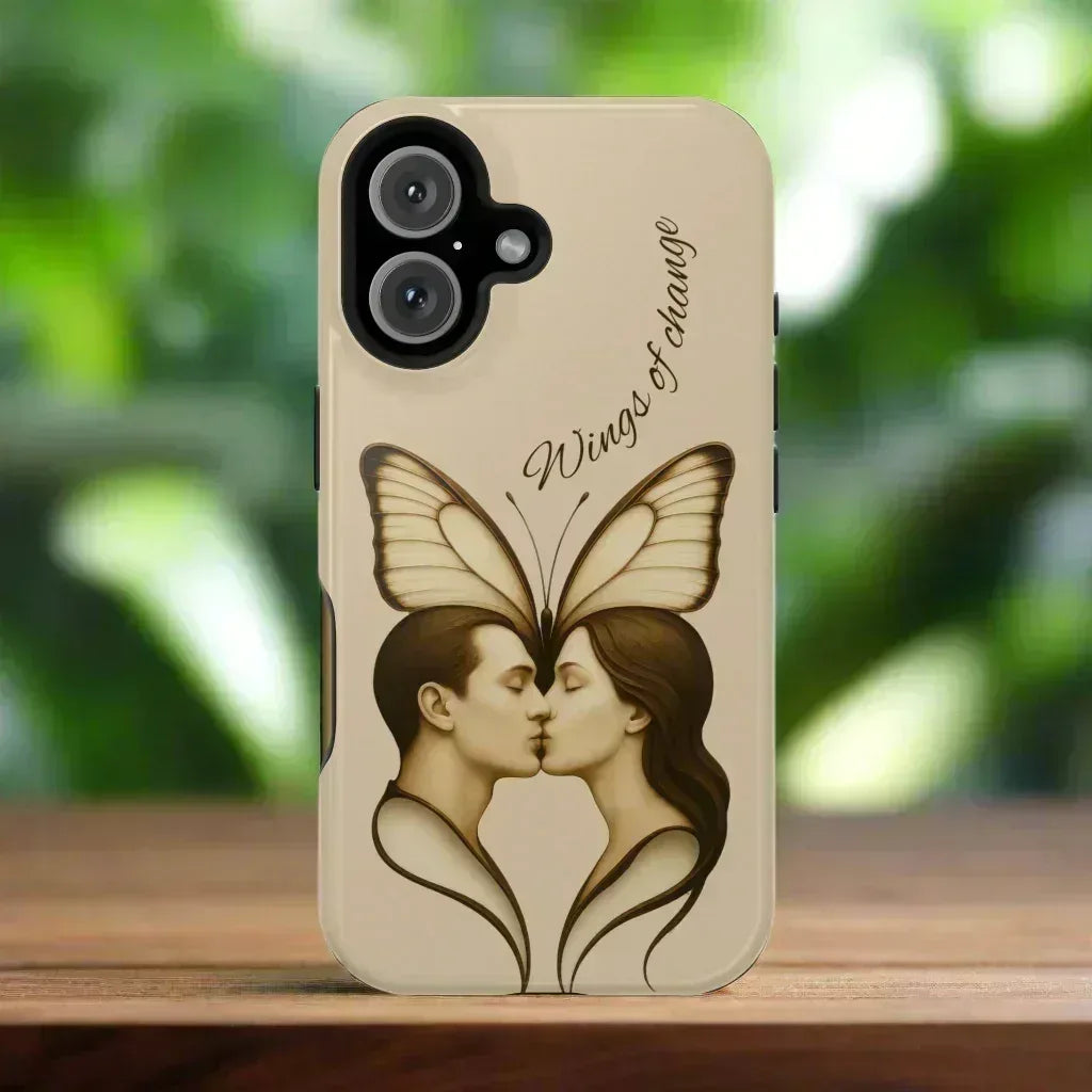 Romantic Butterfly Couple Phone Case for iPhone 12-16 and Galaxy S21-S22 - KARARMDESIGN
