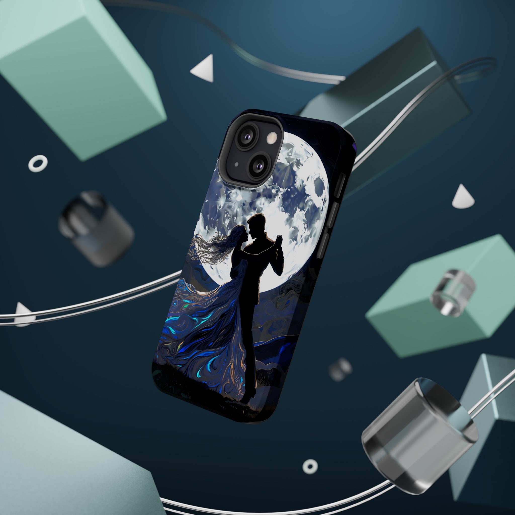 Romantic Moonlight Dance Magnetic Phone Case – iPhone 15–17 & Samsung Galaxy S26