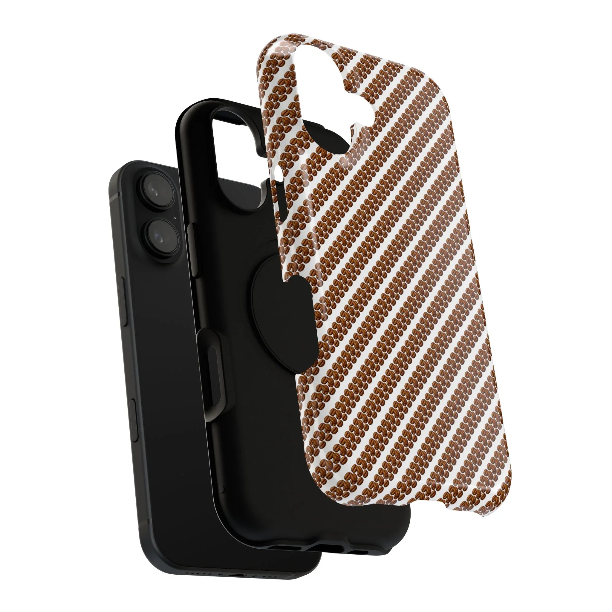 Stylish Coffee Pattern Phone Case for iPhone 11–17 and Galaxy S21–S22 - KARARMDESIGN