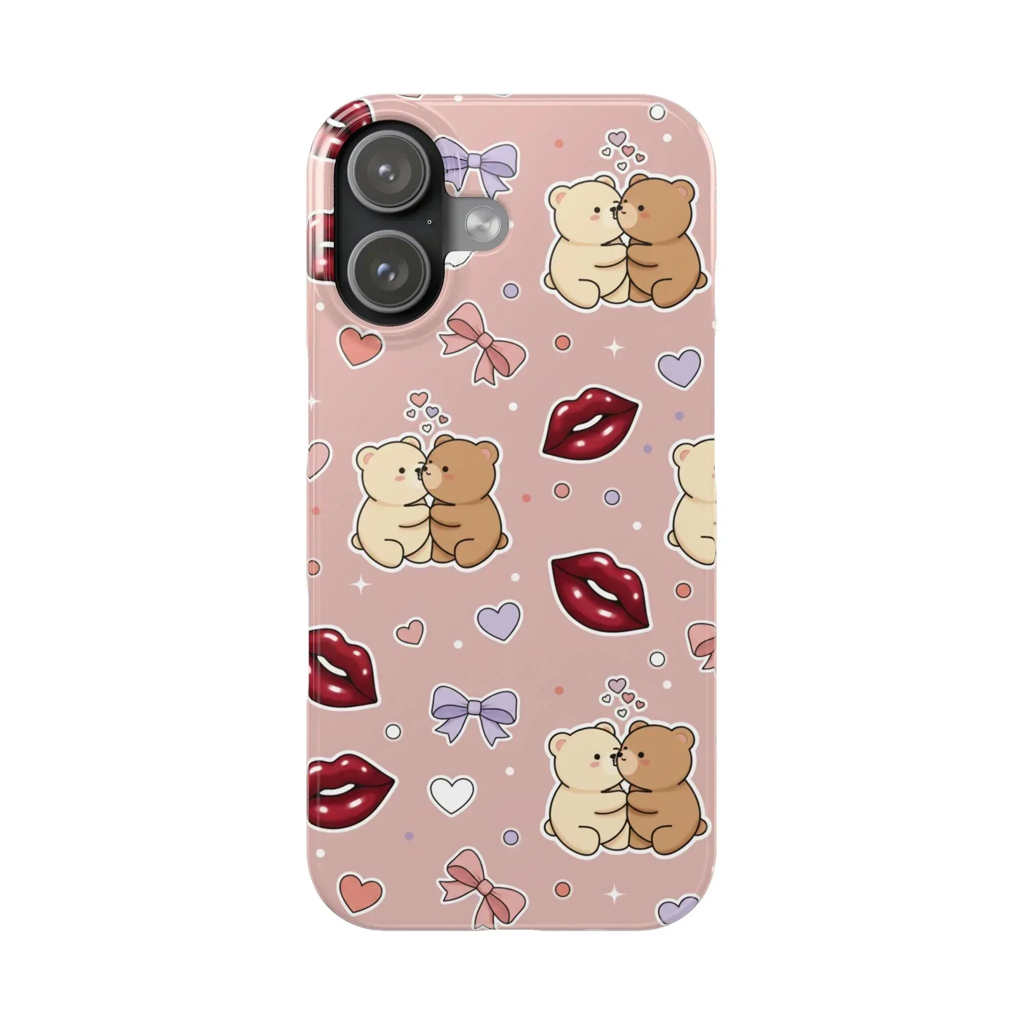 Bear Hug Bliss Phone Case for iPhone 11-17 - KARARMDESIGN