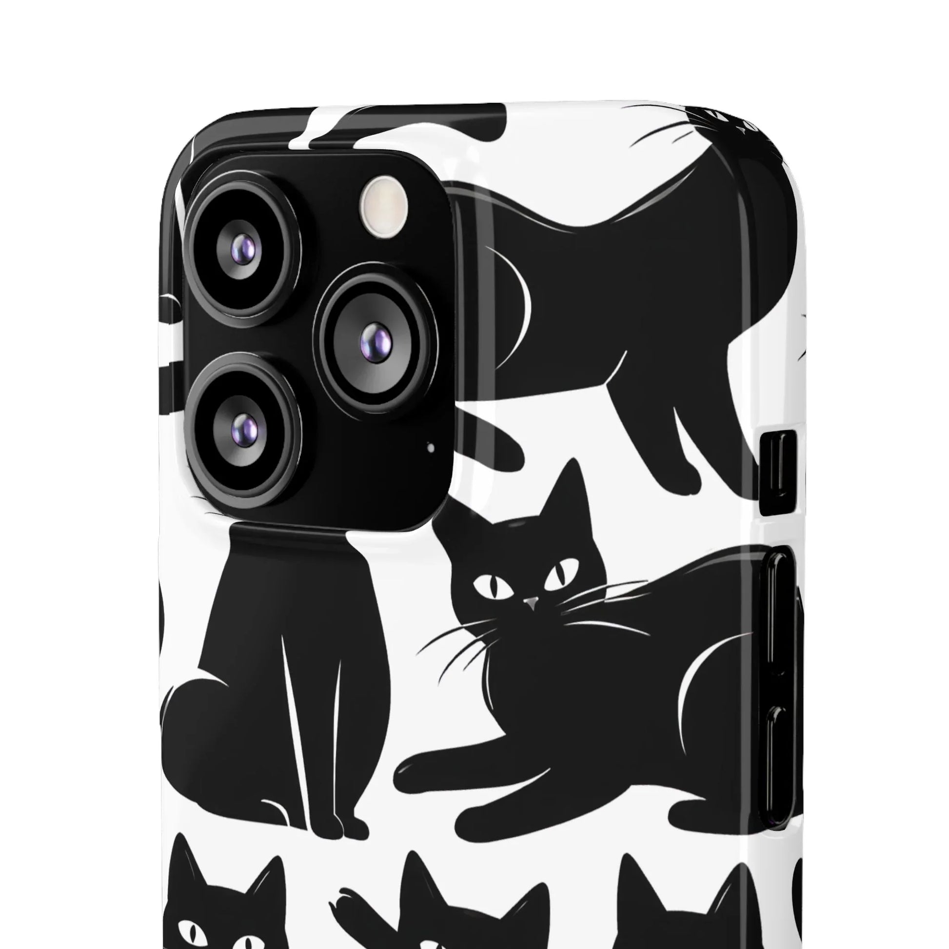 Black Cats Phone Case for iPhone 11-17 and Galaxy S20-S25 - KARARMDESIGN