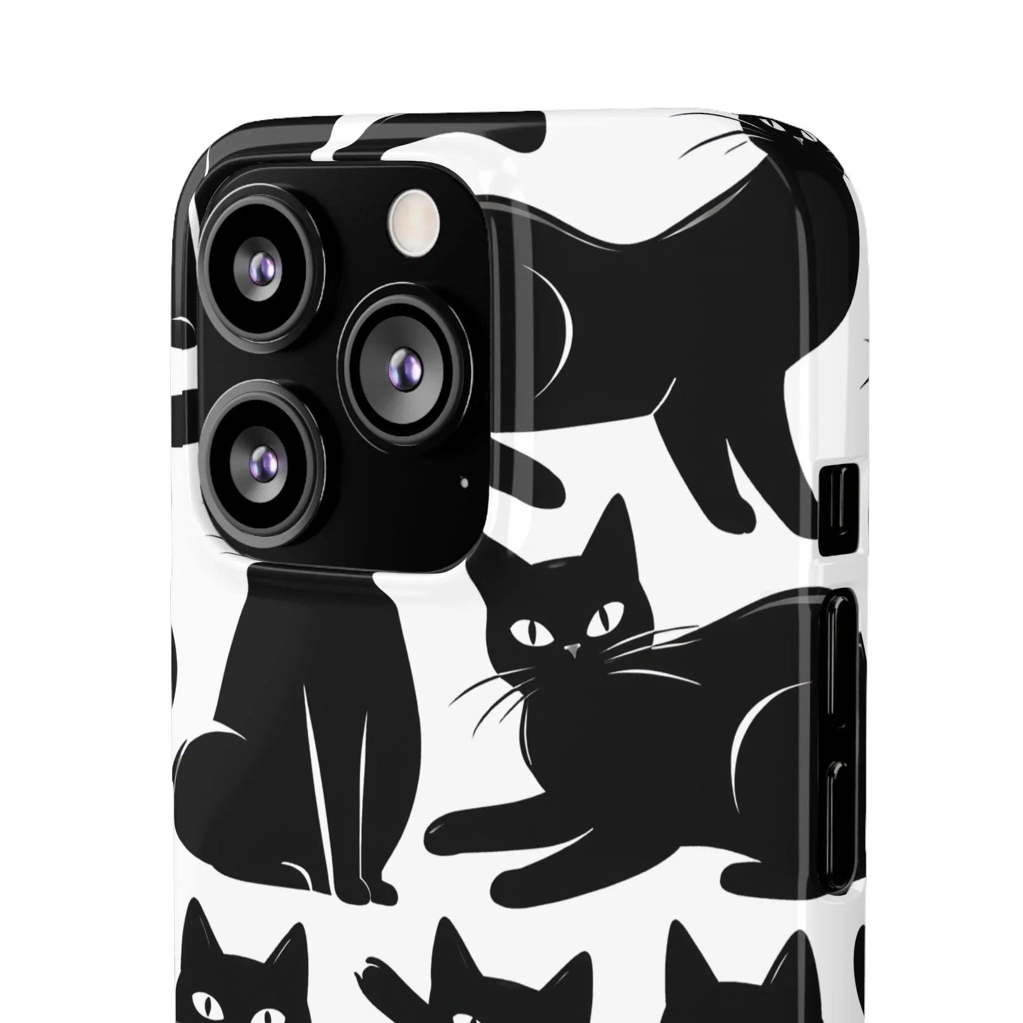 Black Cats Phone Case for iPhone 11-17 and Galaxy S20-S25 - KARARMDESIGN
