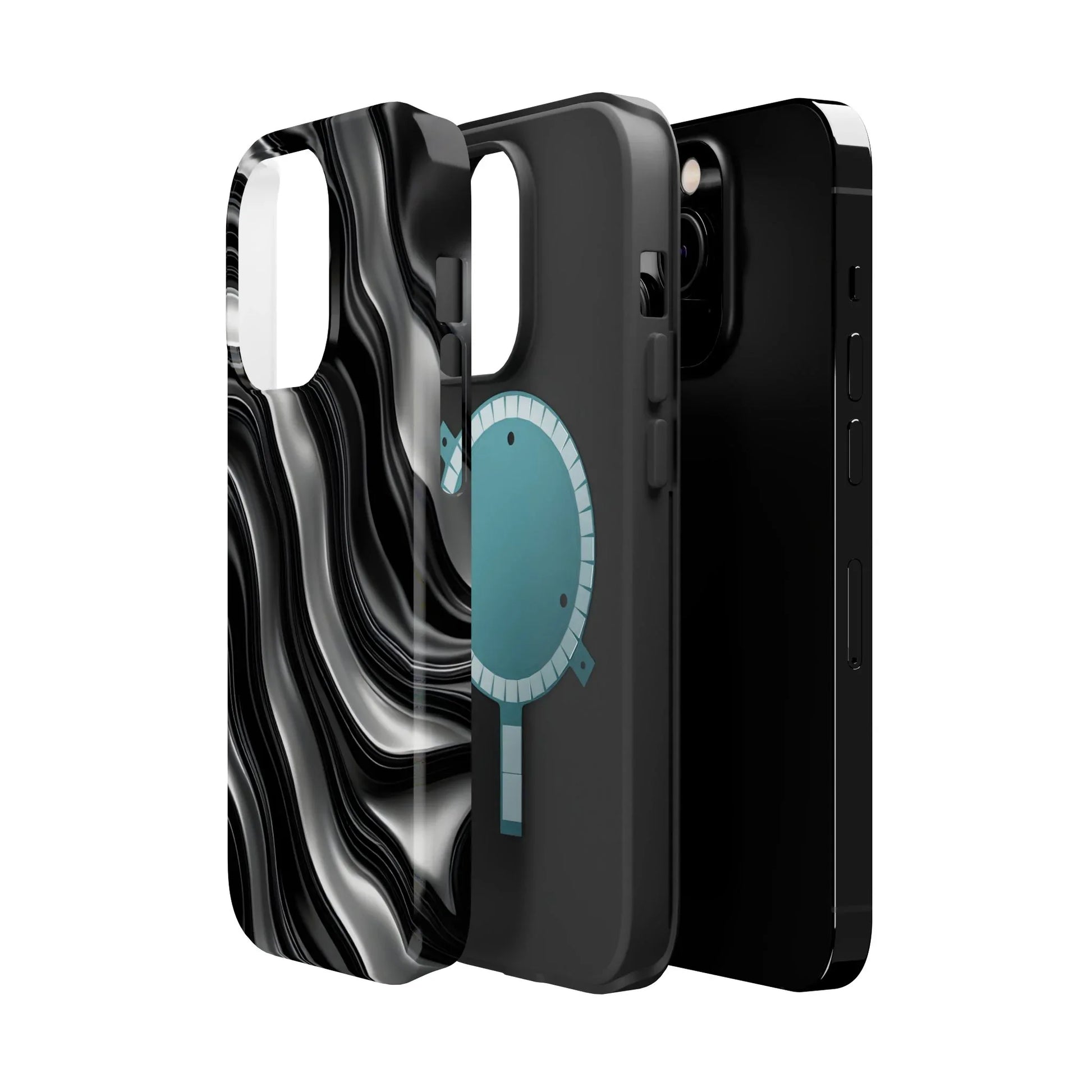Wavy Illusion Marble Phone Case for iPhone 13-17 - KARARMDESIGN