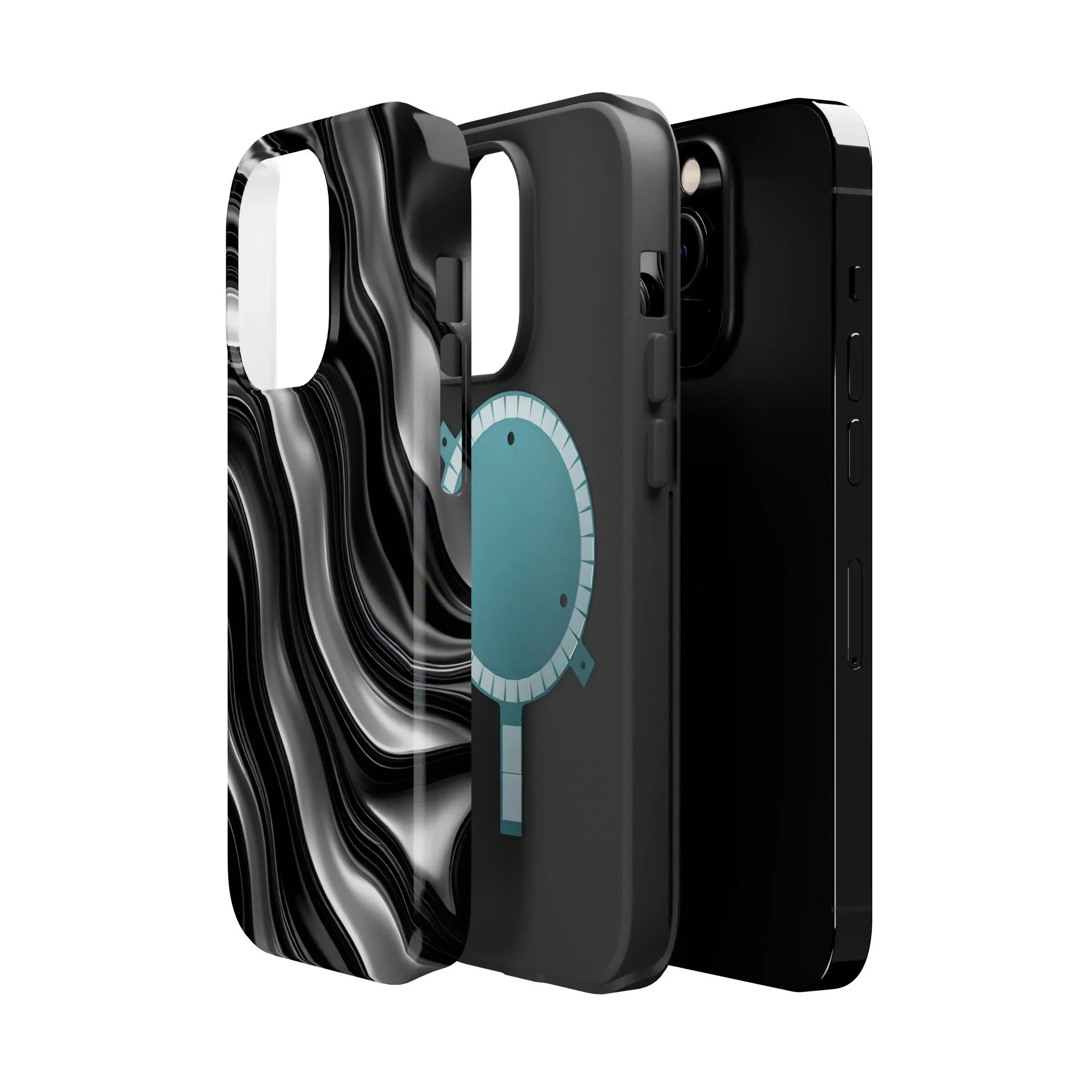 Wavy Illusion Marble Phone Case for iPhone 13-17 - KARARMDESIGN