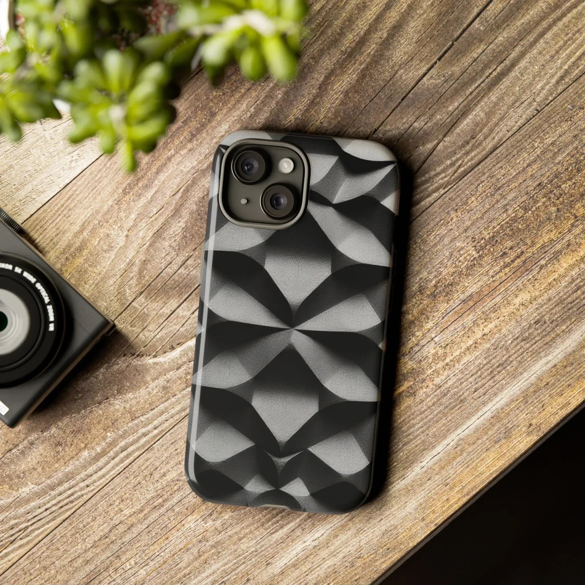 3D Geometric Phone Case for iPhone 8–17 - KARARMDESIGN